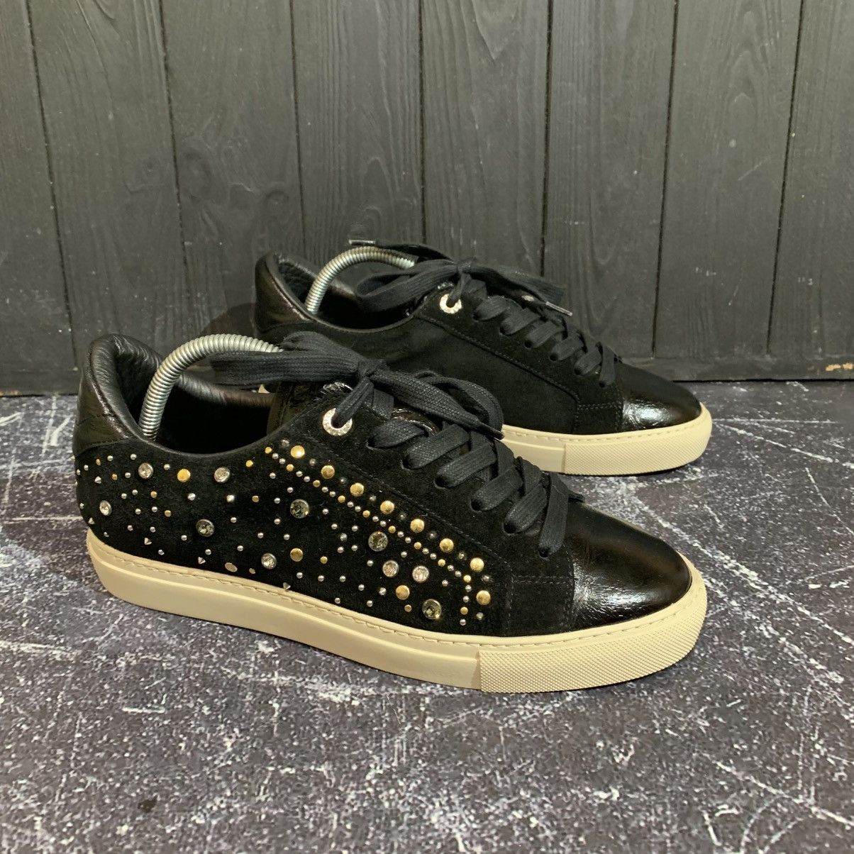 Zadig & Voltaire Zadig & Voltaire Sunshine Black Leather Sneakers 40 Size Size US 10 / IT 40 - 3 Thumbnail