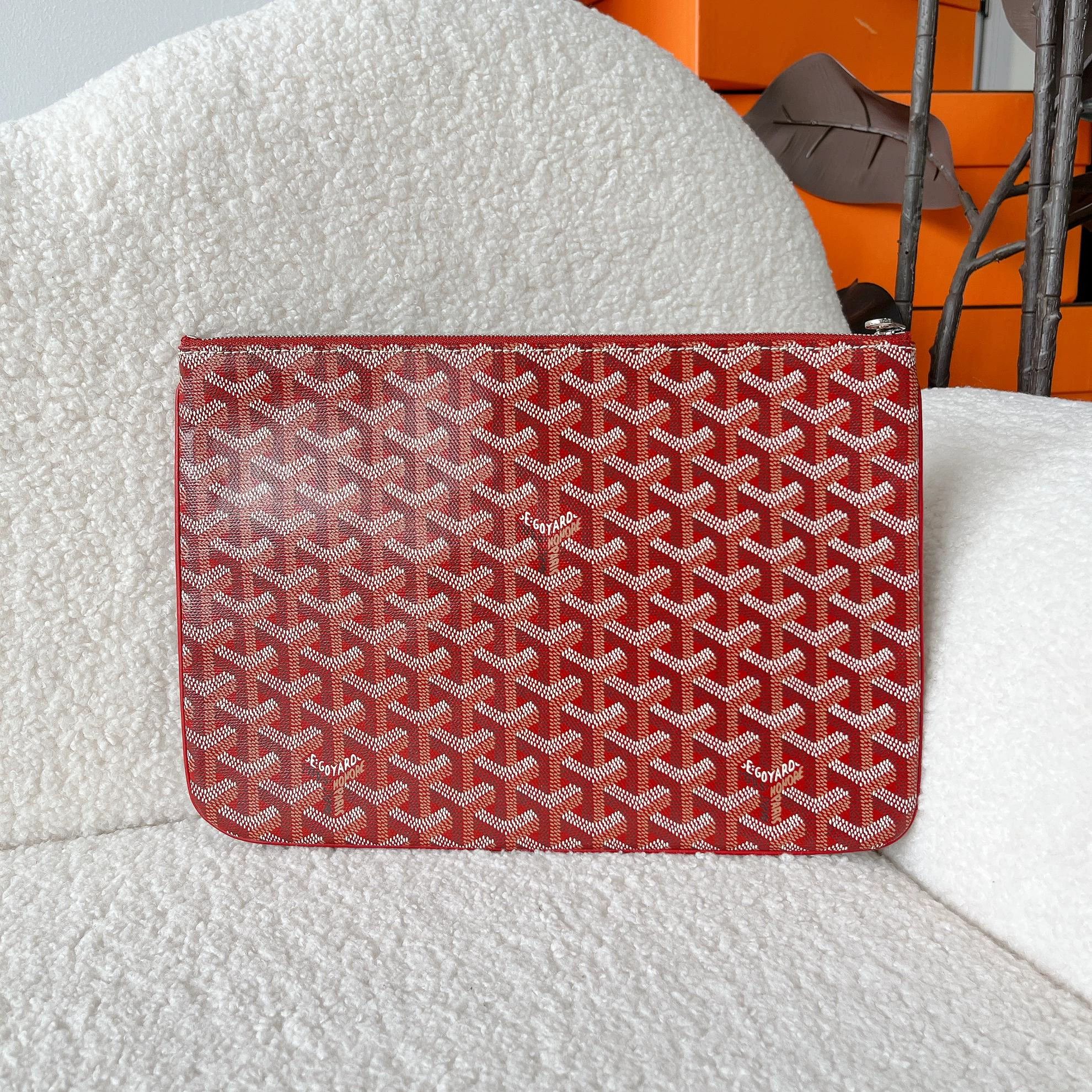 Goyard Goyard Red Clutch 30x20.5 9096 Size ONE SIZE - 2 Thumbnail