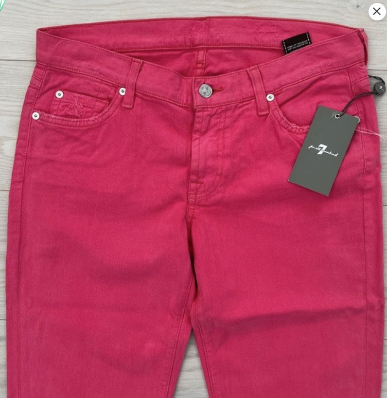 7 For All Mankind 7 For All Mankind THE SLIM Cigarette Jeans Peony Destroyed Size 25" / US 0 / IT 36 - 4 Thumbnail