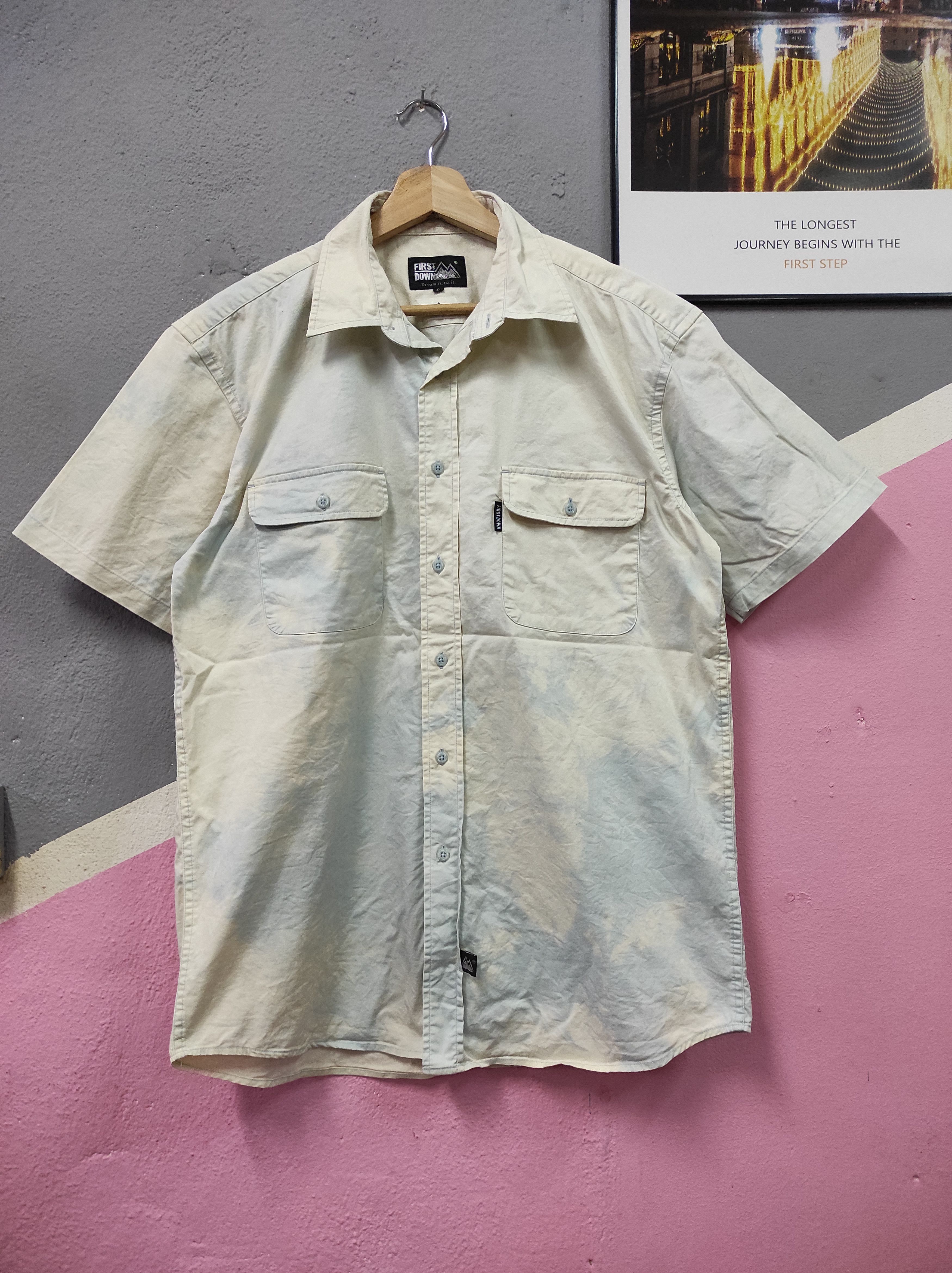 FIRST DOWN DOUBLE POCKET SHIRT BUTTON UP