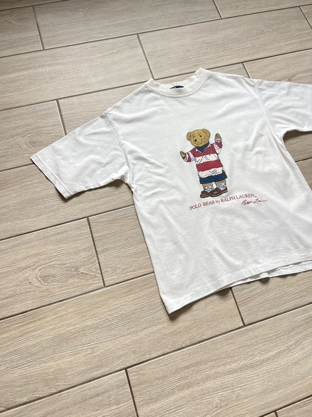 Polo Ralph Lauren × Vintage Vintage Polo Ralph Lauren Bear tee shirt Size US M / EU 48-50 / 2 - 4 Thumbnail
