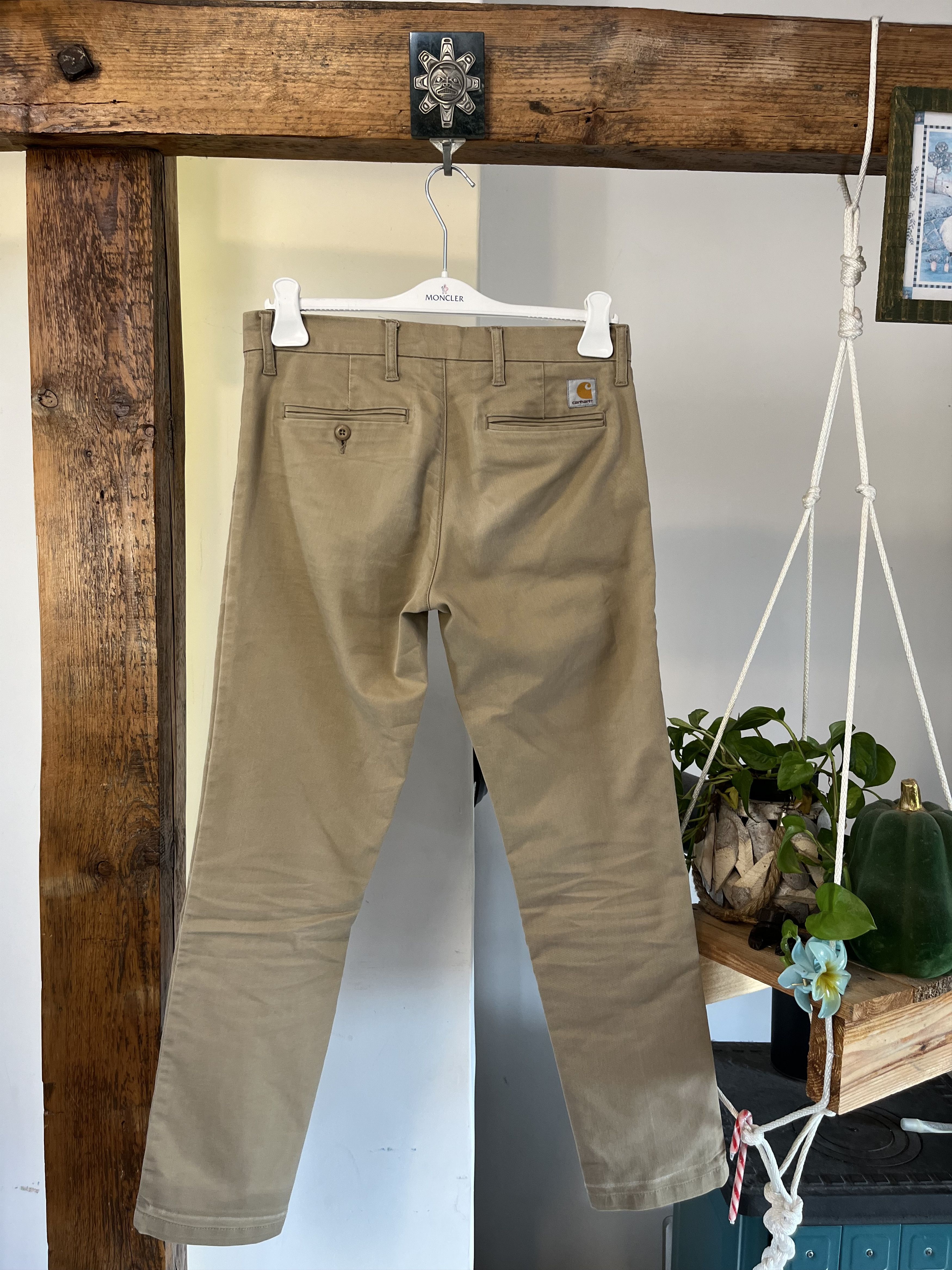 Carhartt × Carhartt Wip Carhartt Beige SID Pant 31x30 Size US 31 - 1 Thumbnail