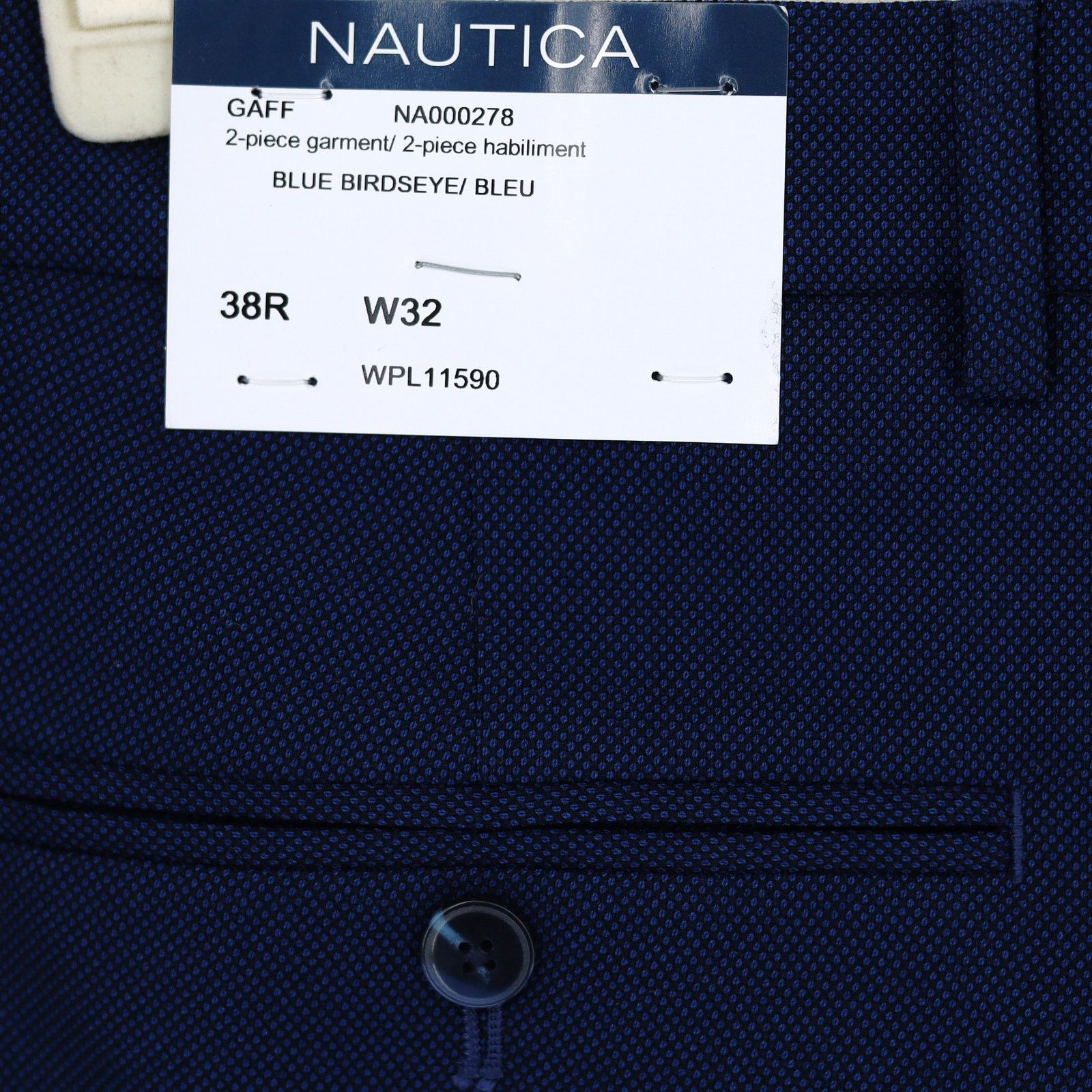 Nautica Nautica Men's Blue Birdseye Suit Dress Pants Size W32 L30 Size US 32 / EU 48 - 6 Thumbnail