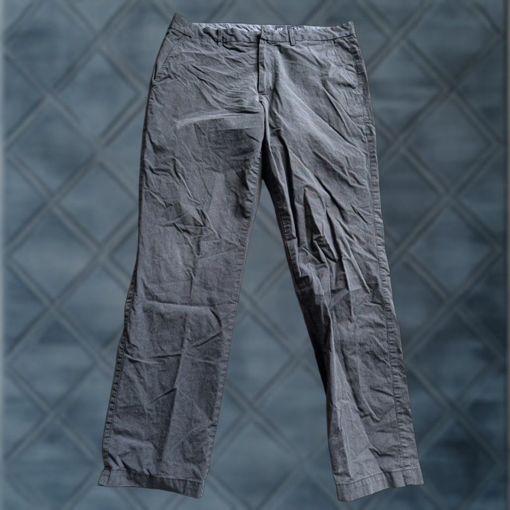 Gap Gap Mens Pants Chino 36x32 Blue Solid Slim Flat Front Cotton Casual Mens Size US 36 / EU 52 - 1 Thumbnail