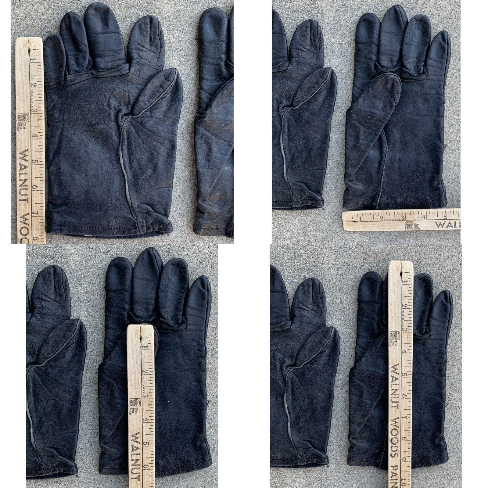 Vintage VINTAGE military glove shell cattlehide M 1949 black leather gloves shell Size 4 Size ONE SIZE - 8 Thumbnail