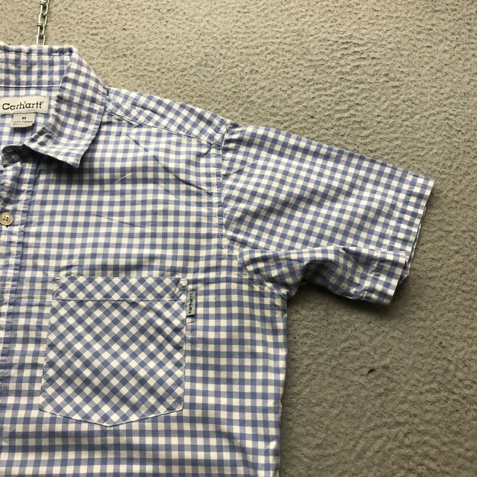 Carhartt Carhartt Plaid Check Blue White Button Up Shirt Men Medium Size US M / EU 48-50 / 2 - 7 Thumbnail