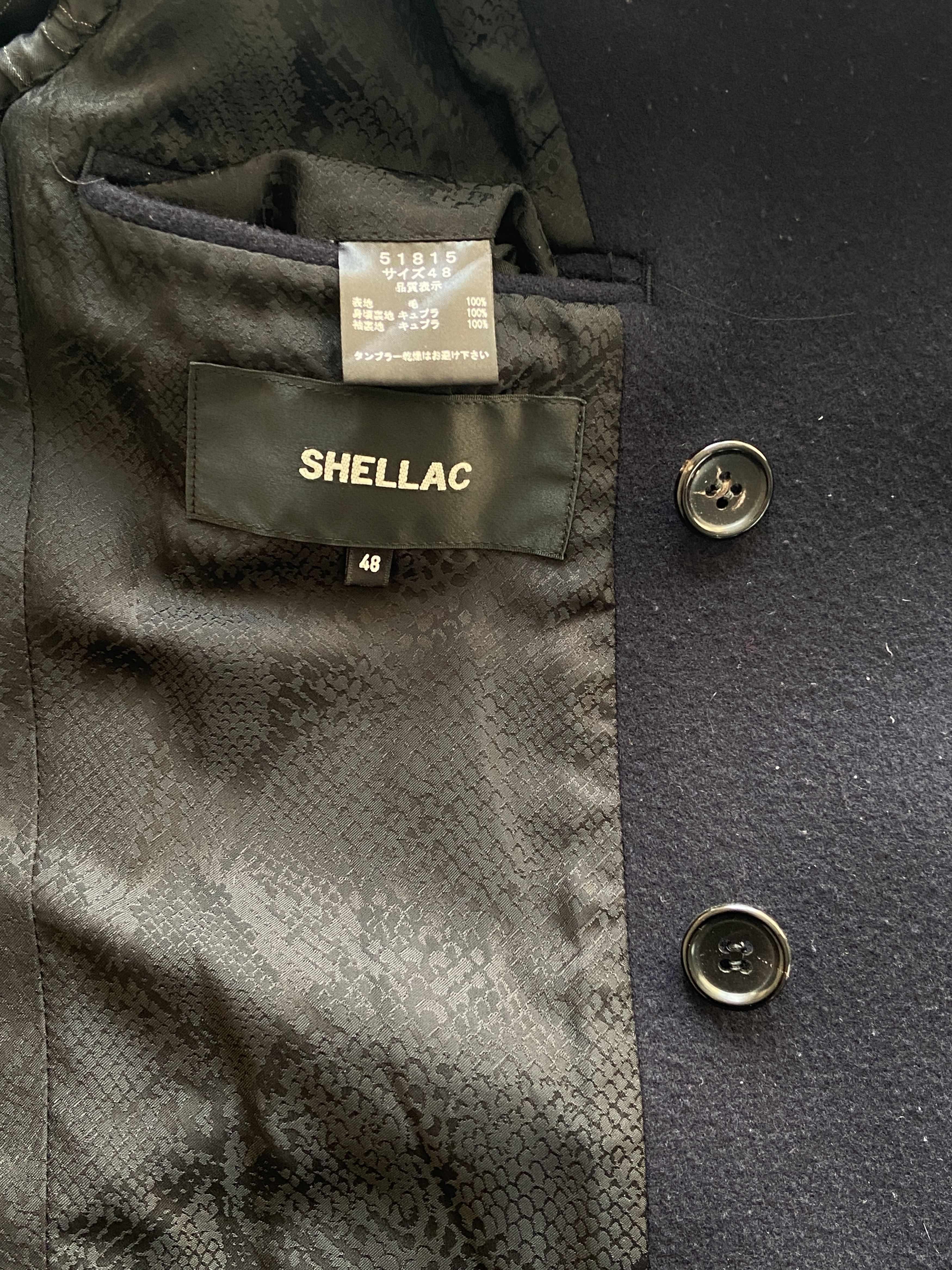 Shellac Shellac Navy Double Breasted Coat With Gold Buttons Size US S / EU 44-46 / 1 - 5 Thumbnail