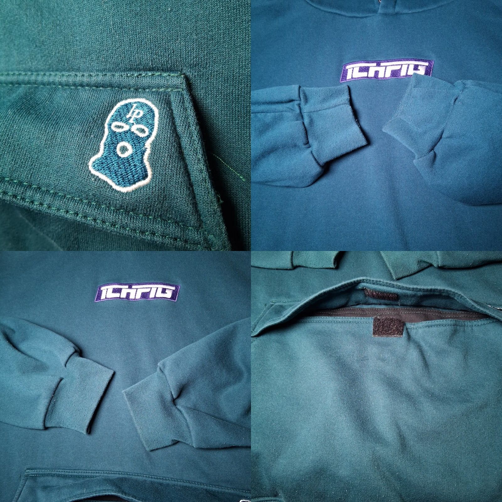Vintage ICHPIG Strike Anorak Hooded Sweatshirt Men L Teal Australian Fighting Hoodie Size US L / EU 52-54 / 3 - 10 Thumbnail