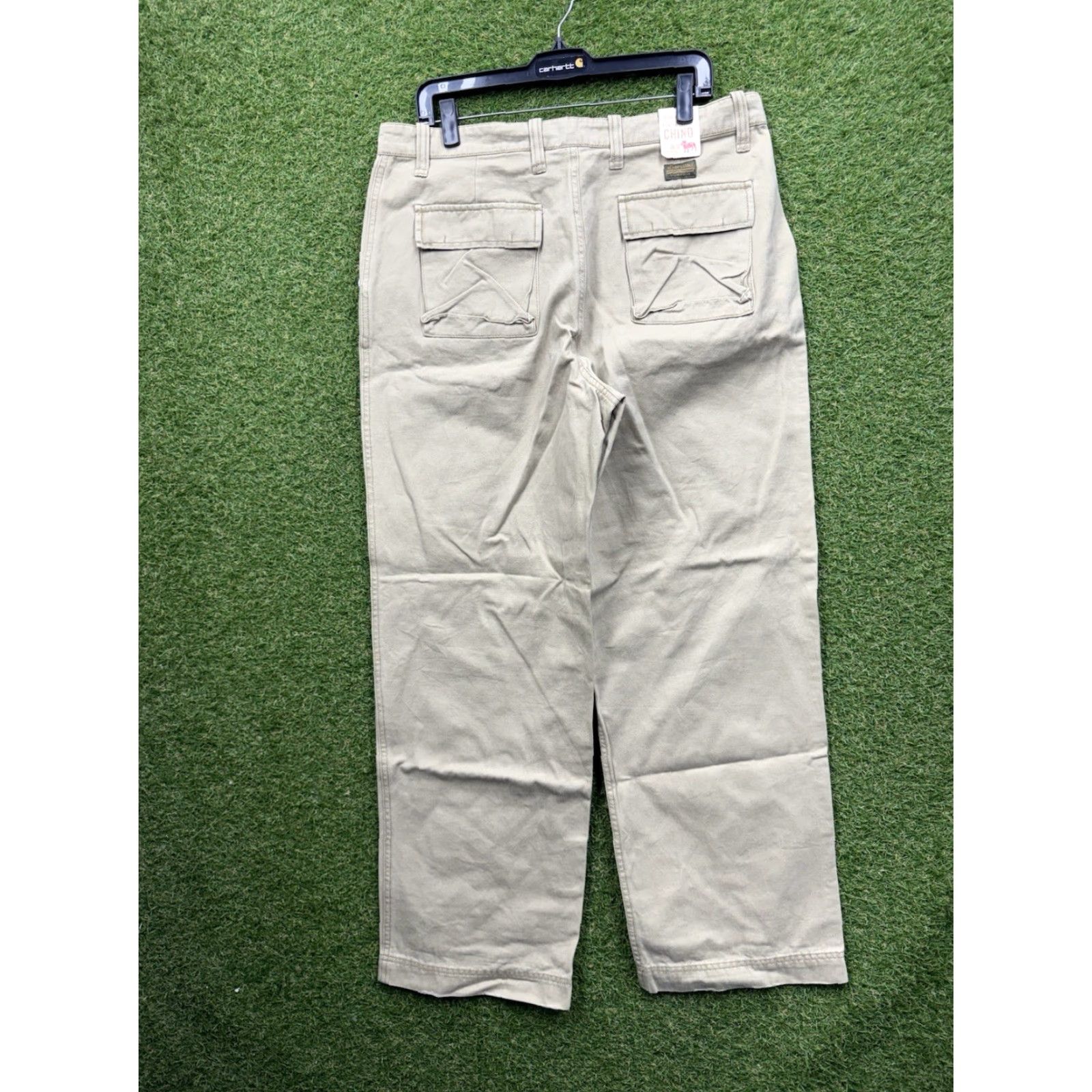 Vintage VINTAGE Aeropostale Chino Pants Mens 36x32 Tan Khaki NWT Cargo Pocket Straight Casual Beige Cotton Regular Pants Mens Size US 36 / EU 52 - 2 Thumbnail