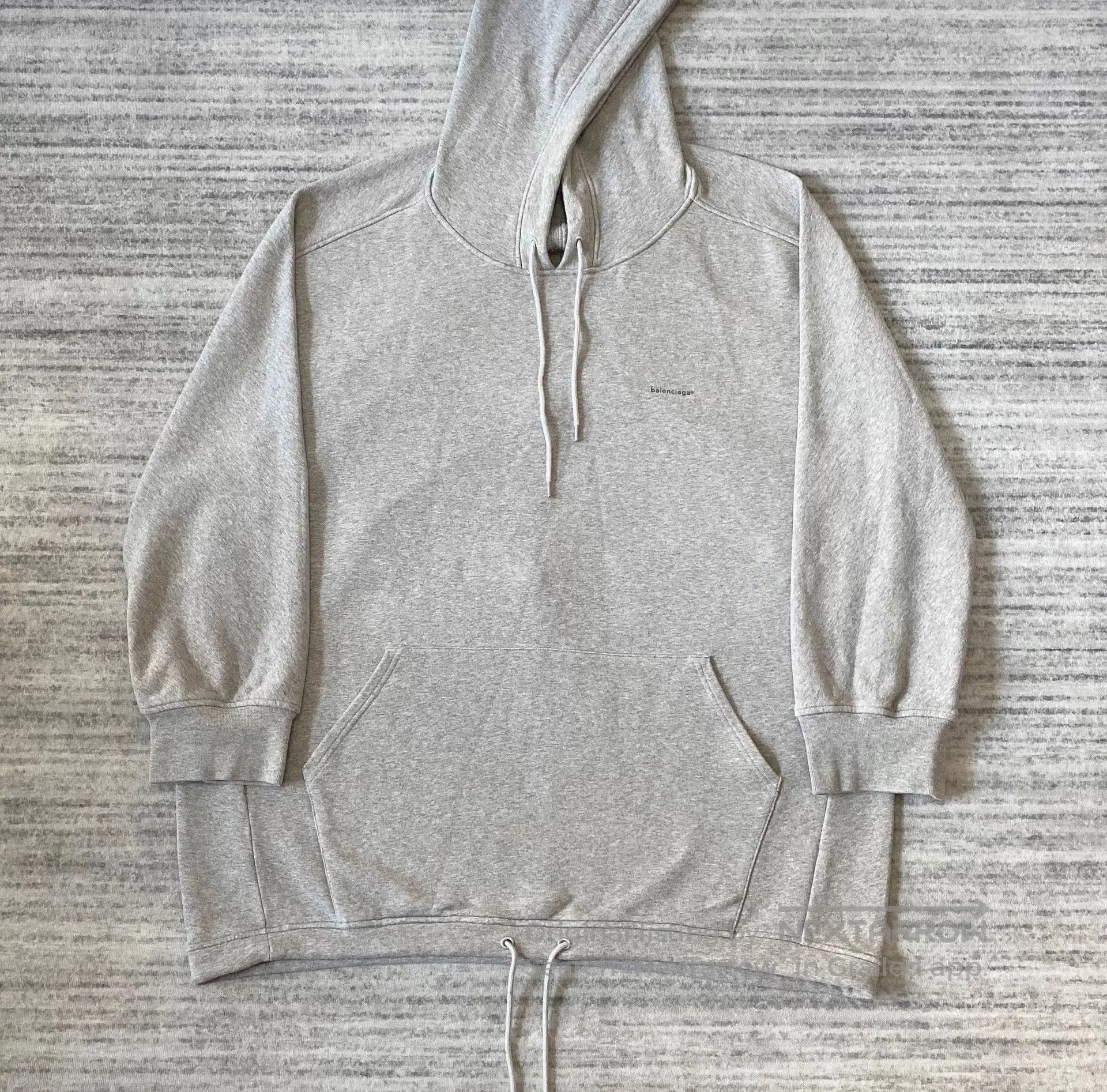 Balenciaga gray logo hooded sweatshirt. Size XS / US 0-2 / IT 36-38 - 1 Thumbnail