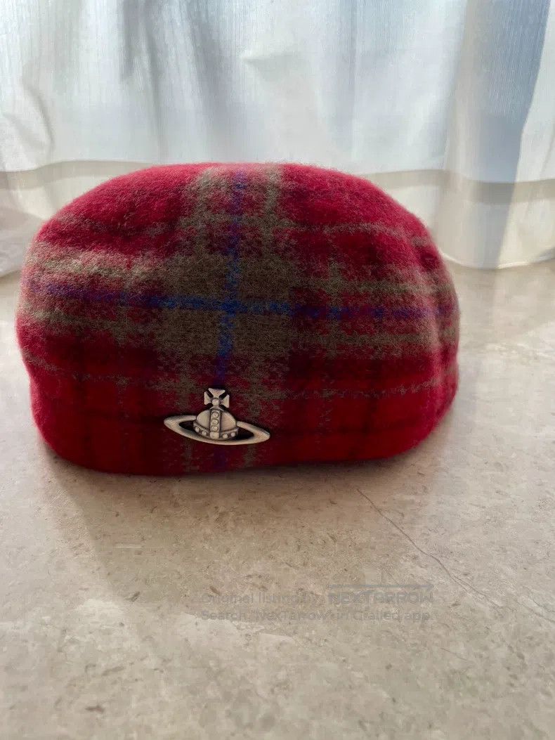 Vivienne Westwood Vivienne Westwood Red Plaid Wool Beret Size ONE SIZE - 2 Thumbnail