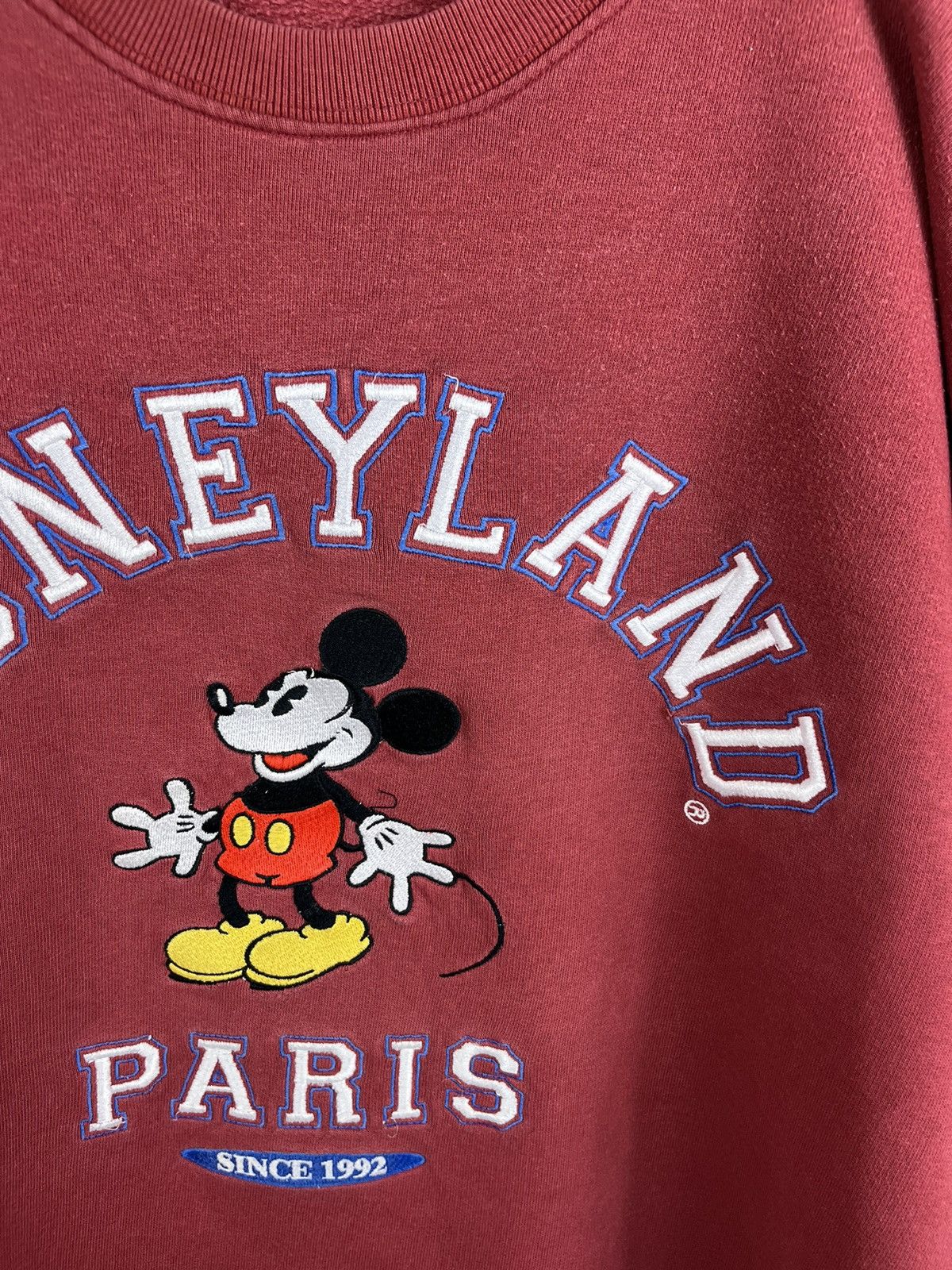 Disney × Vintage Vintage 90s Disneyland Paris distressed sweatshirt cropped Size US L / EU 52-54 / 3 - 9 Thumbnail