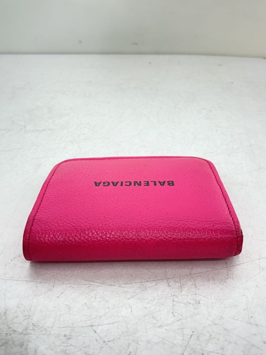 Balenciaga Balenciaga Leather Tri-Fold Wallet Pink Size ONE SIZE - 3 Thumbnail