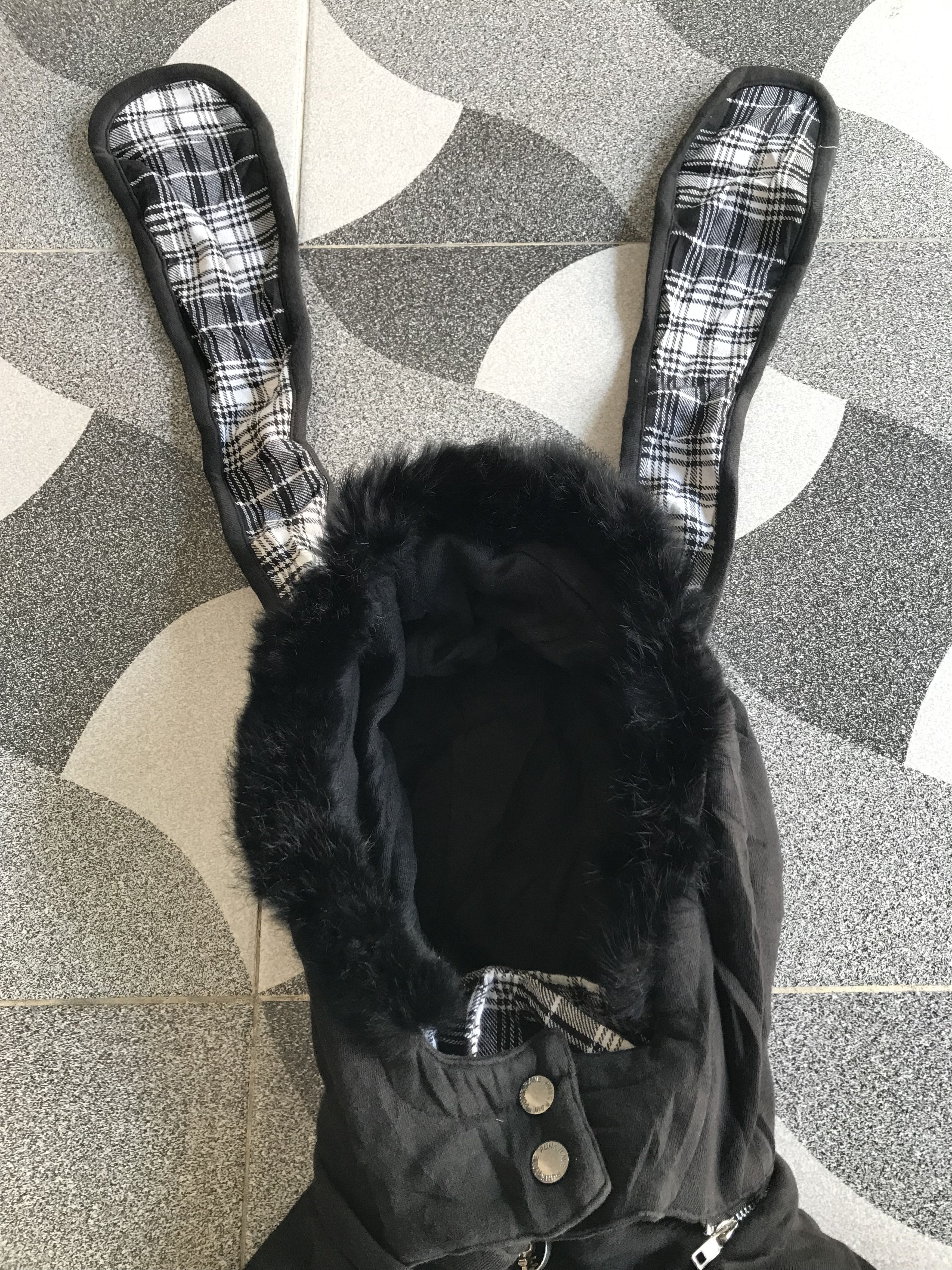 If Six Was Nine Y2K Punk Rave Gothic Fur Zip Hoodie Size US S / EU 44-46 / 1 - 4 Thumbnail
