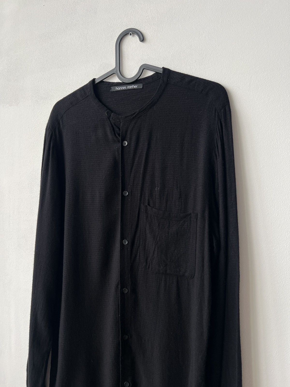 hannes roether Hannes Roether Men’s Black Cotton Shirt Size S Size US S / EU 44-46 / 1 - 5 Thumbnail