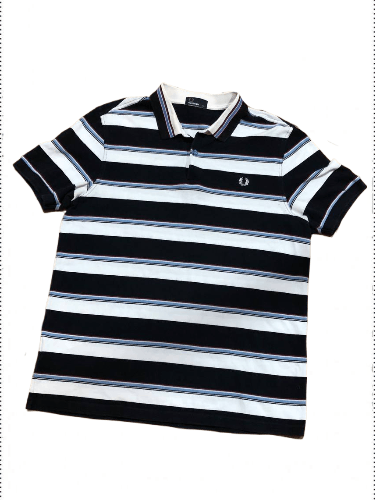 Fred Perry Vintage Fred Perry Striped Classic Fit Polo Size XL Size US XL / EU 56 / 4 - 1 Thumbnail