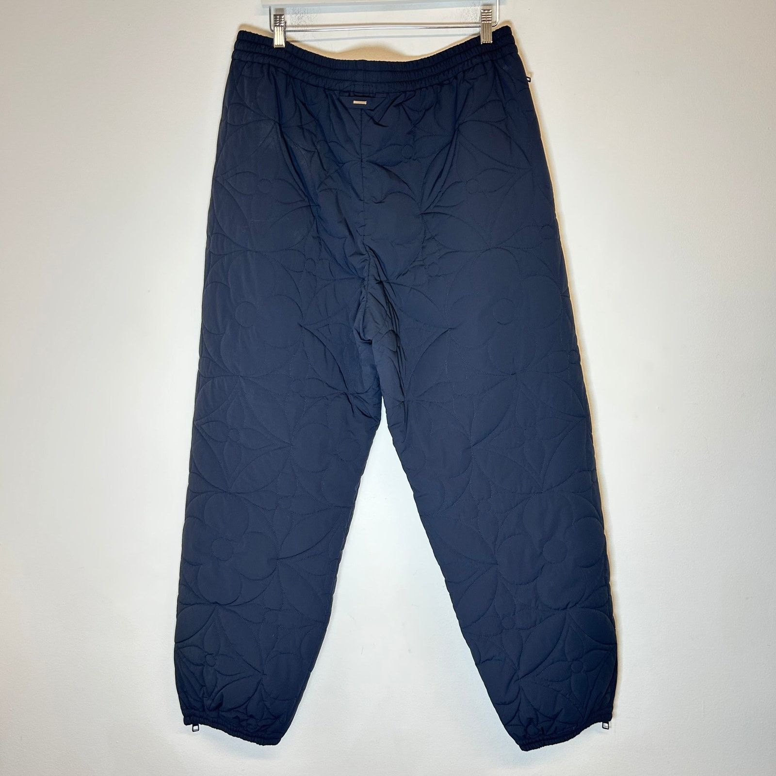 Louis Vuitton Louis Vuitton Navy Flower Monogram Quilted Trackpants Size US 36 / EU 52 - 2 Thumbnail