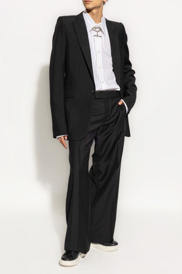 Alexander McQueen o1srvl11e0226 Low Rise Tailored Trousers In Black Size US 32 / EU 48 - 2 Thumbnail