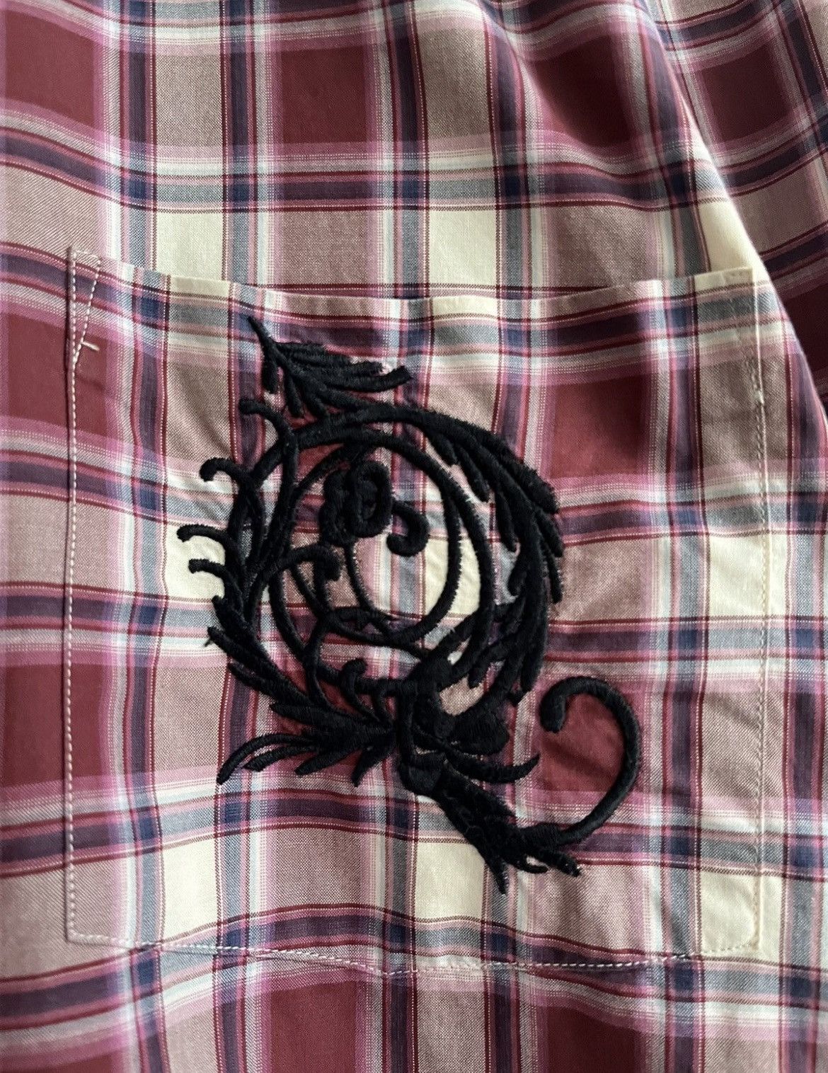 Alexander McQueen SS06 Alexander McQueen Checkered Gothic Embroidery Shirt Size US L / EU 52-54 / 3 - 5 Thumbnail