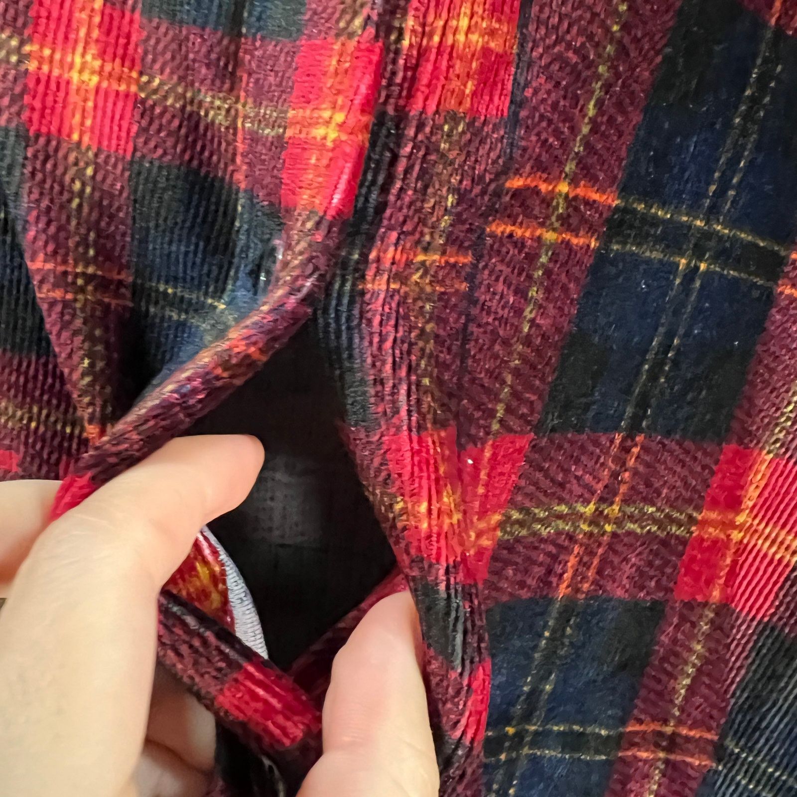 Other Susan Graver Weekend Regular Plaid Knit Corduroy Button Size XL / US 12-14 / IT 48-50 - 8 Thumbnail