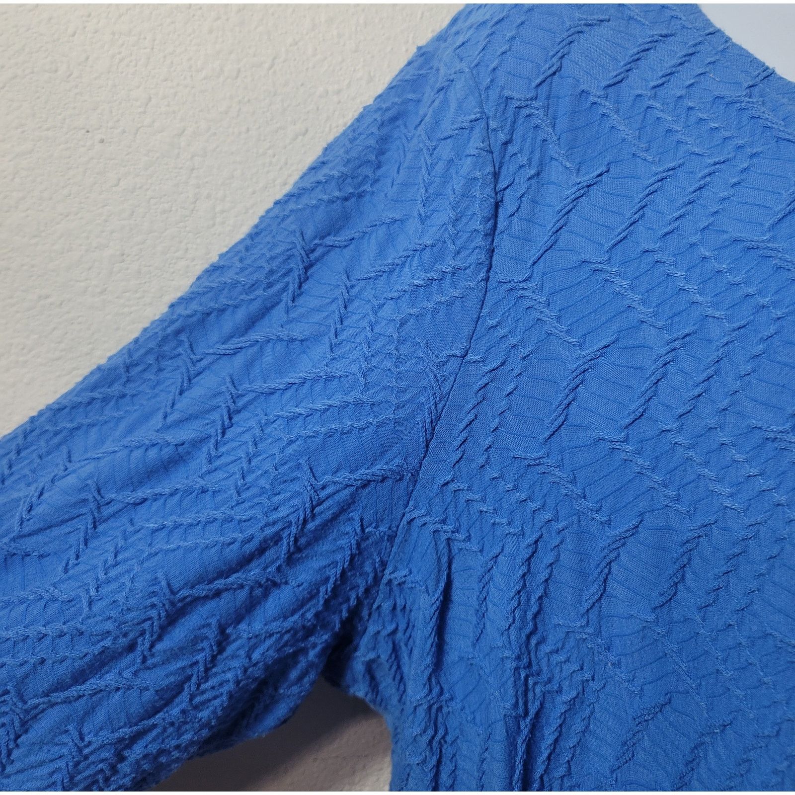 Other Kim Rogers Woman Blue Raised Material Design Top 2X Plus Size XXL / US 16-18 / IT 52-54 - 6 Thumbnail