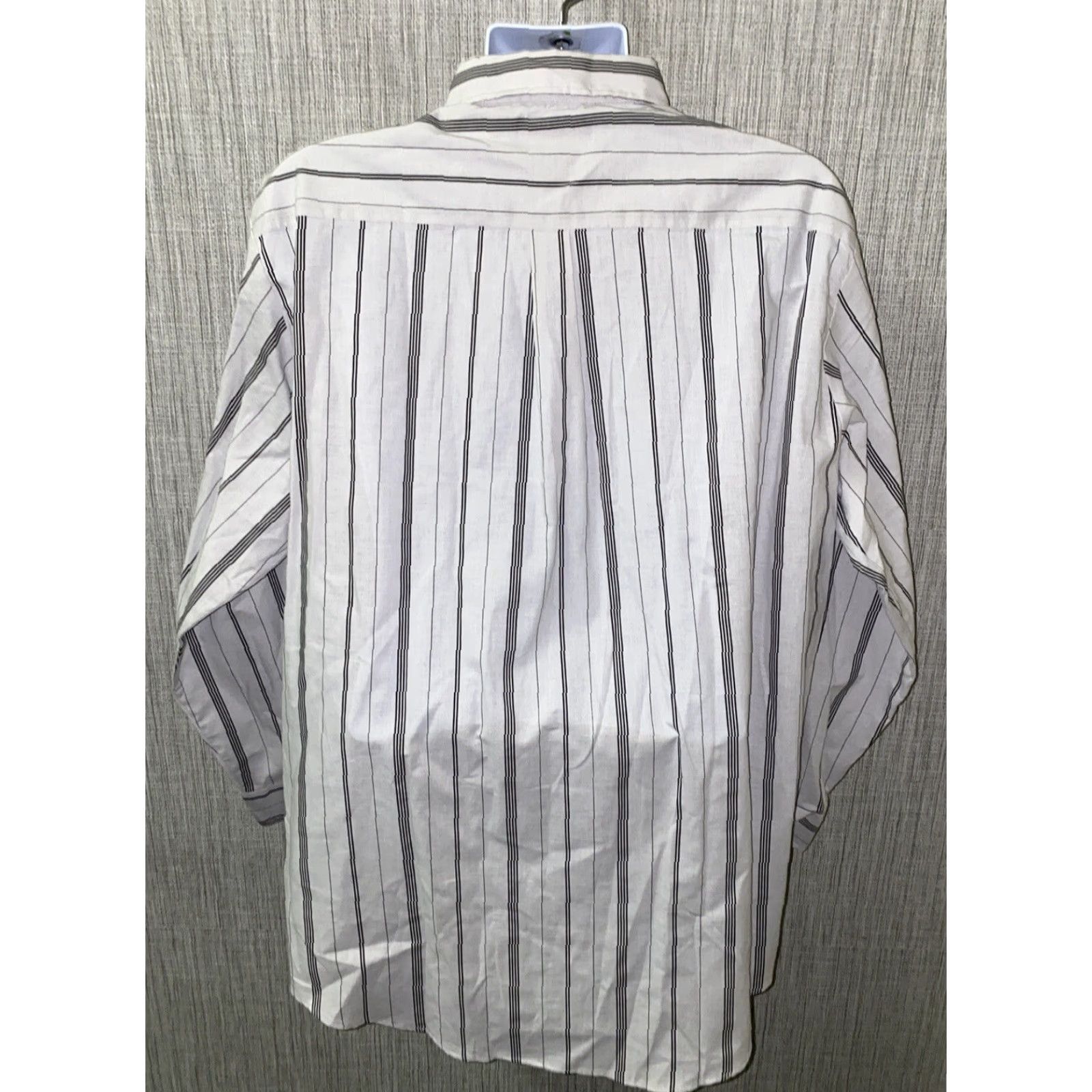 Jordache VINTAGE Jordache Shirt USA Made Striped Long Sleeve Button-Up 2X Gray Mens Regular Size 2X Men Size US XXL / EU 58 / 5 - 5 Thumbnail