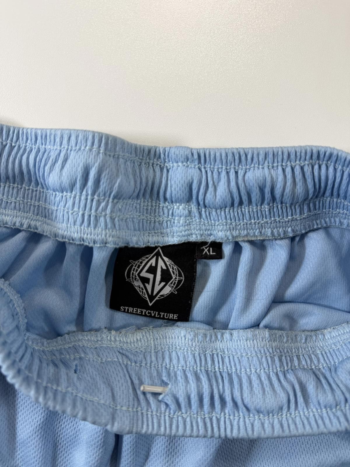 The Unbranded Brand Light Blue Athletic Mesh Shorts with Logo Size US 36 / EU 52 - 4 Thumbnail