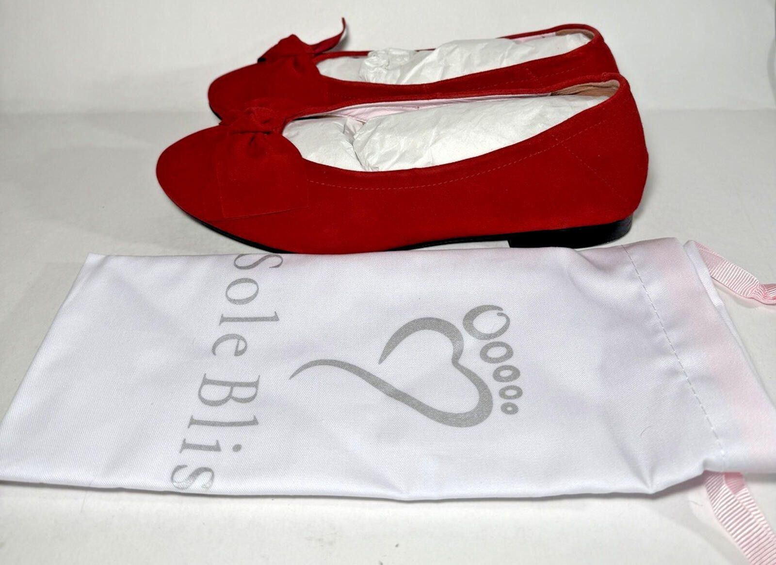 Other SOLE BLISS Lola Women's Red Suede Ballet Flats Slip-On Size US 8 / IT 38 - 1 Thumbnail
