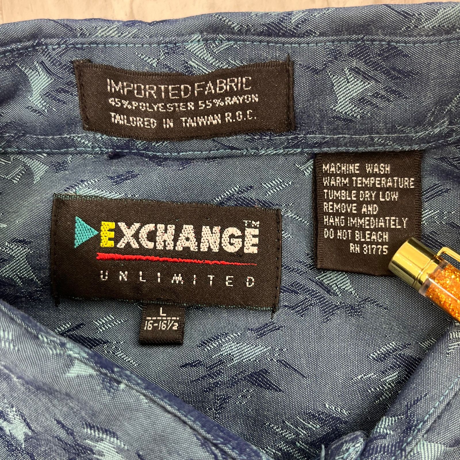 Other Exchange Unlimited Vintage Long Sleeve Button Down Shirt Size US L / EU 52-54 / 3 - 6 Thumbnail