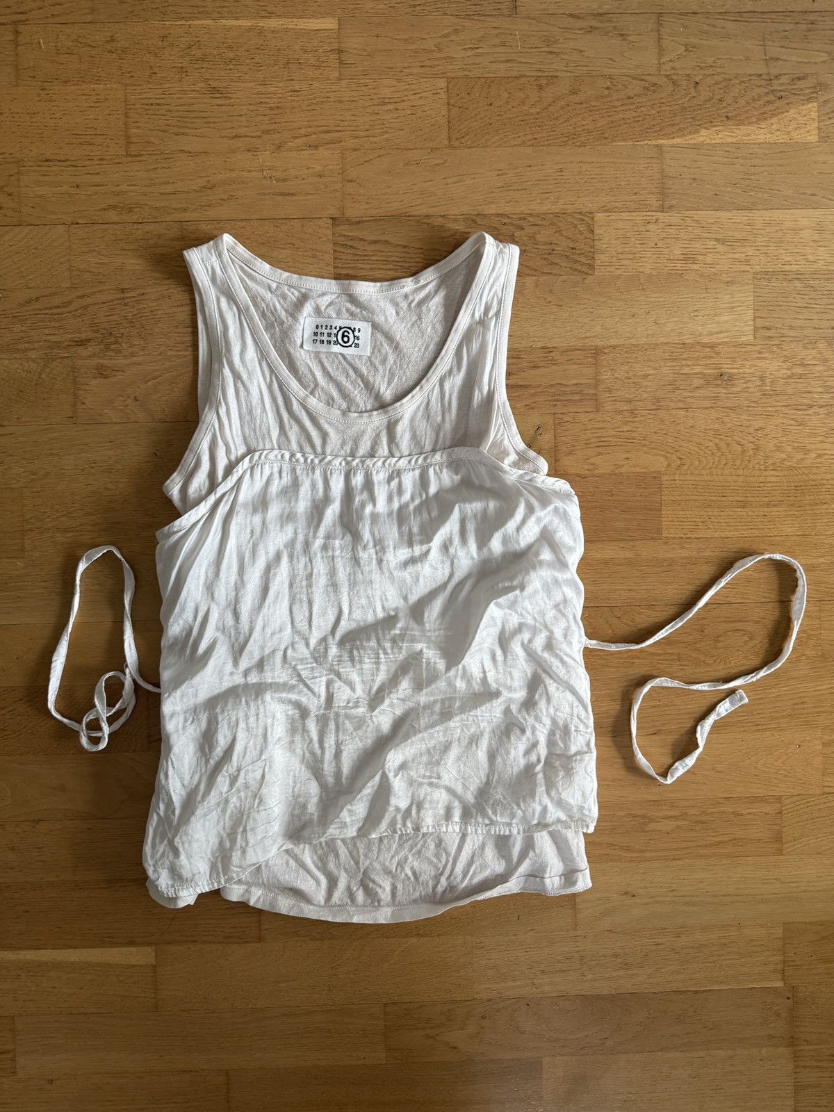 Maison Margiela Vintage Maison Margiela SS08 Ivory Silk & Tank Hybrid Top Size M / US 6-8 / IT 42-44 - 3 Thumbnail