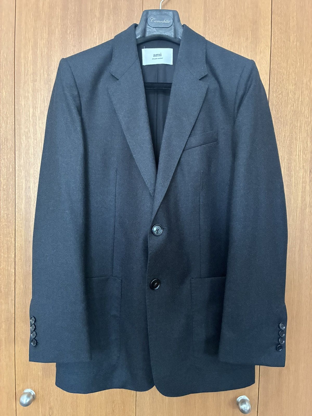AMI AMI Paris Two-Button Tailored Blazer - Grey - IT 48 Size 38R - 1 Thumbnail