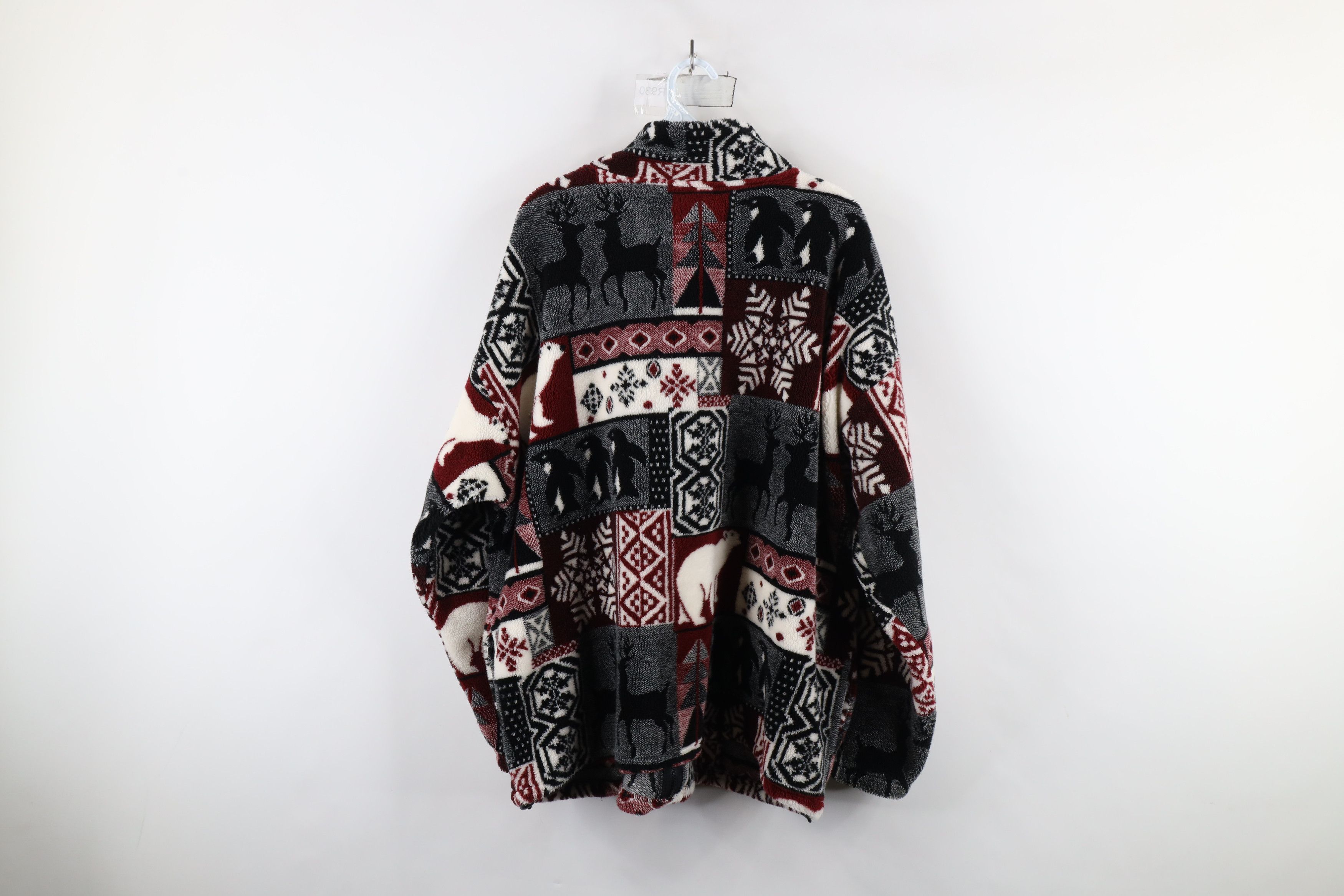 Vintage Vintage 90s Streetwear Penguins Over Print Fleece Jacket USA Size US XL / EU 56 / 4 - 14 Thumbnail