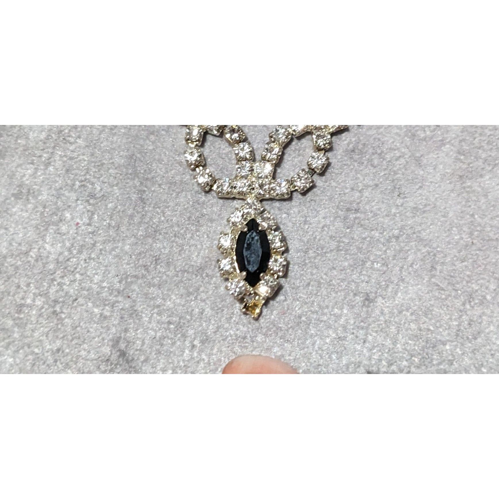 Other Gothic Clear And Black Rhinestone Bridal Necklace Size ONE SIZE - 6 Thumbnail