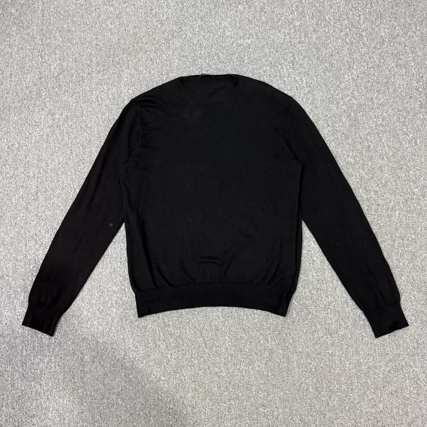 Prada Prada Black 48 99 New Long Sleeve Wool Knit Sweater Size US M / EU 48-50 / 2 - 1 Thumbnail