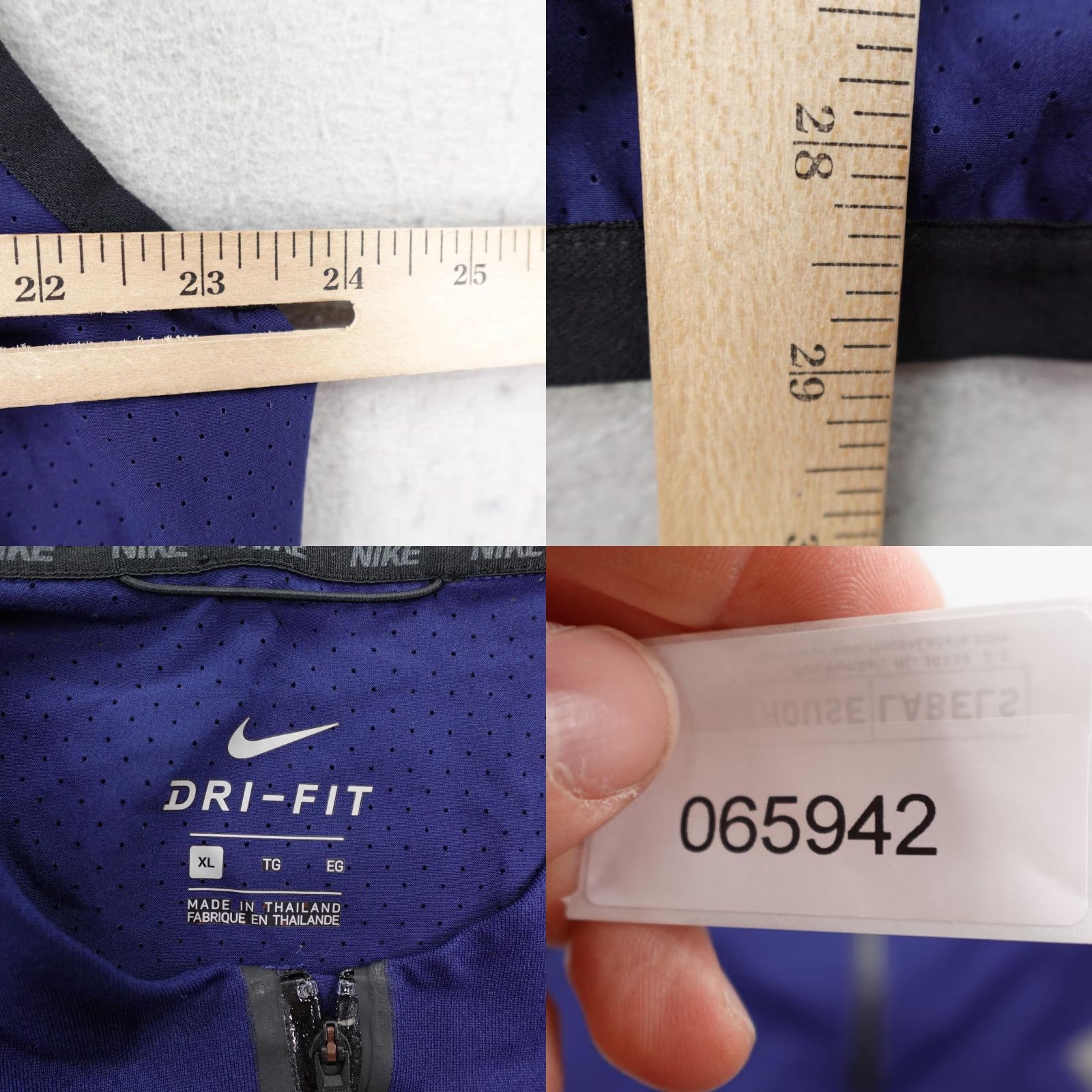 Nike Nike Vest Mens XL Blue Dri Fit 1/4 Zip Sleeveless Pullover Training Performance New Size US XL / EU 56 / 4 - 8 Thumbnail