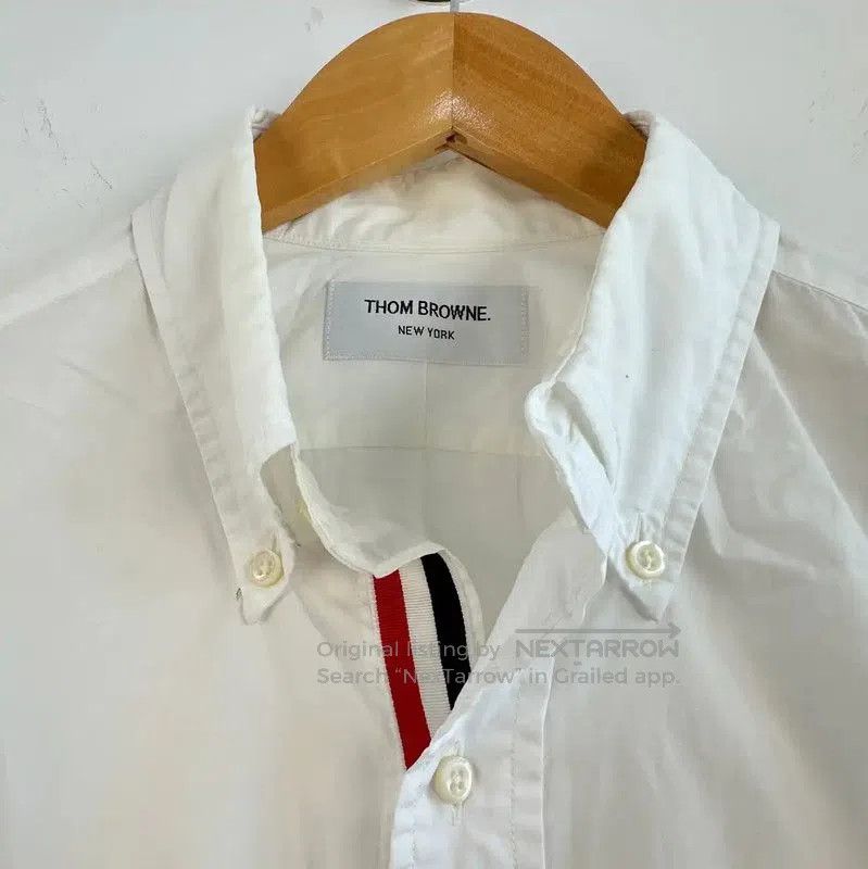 Thom Browne Thom Browne White Cotton Long Sleeve Shirt . Size US L / EU 52-54 / 3 - 3 Thumbnail