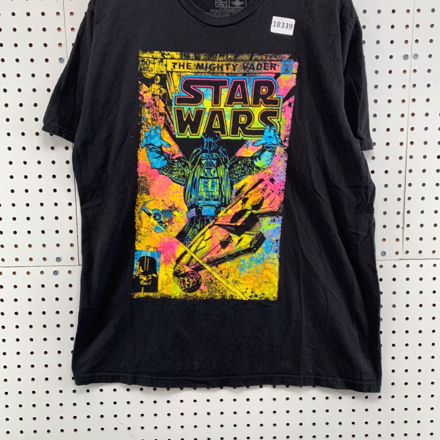 Star Wars Star Wars The Might Darth Vader Comic Shirt Black Colorful Graphic Adult L Mens Size US L / EU 52-54 / 3 - 6 Thumbnail