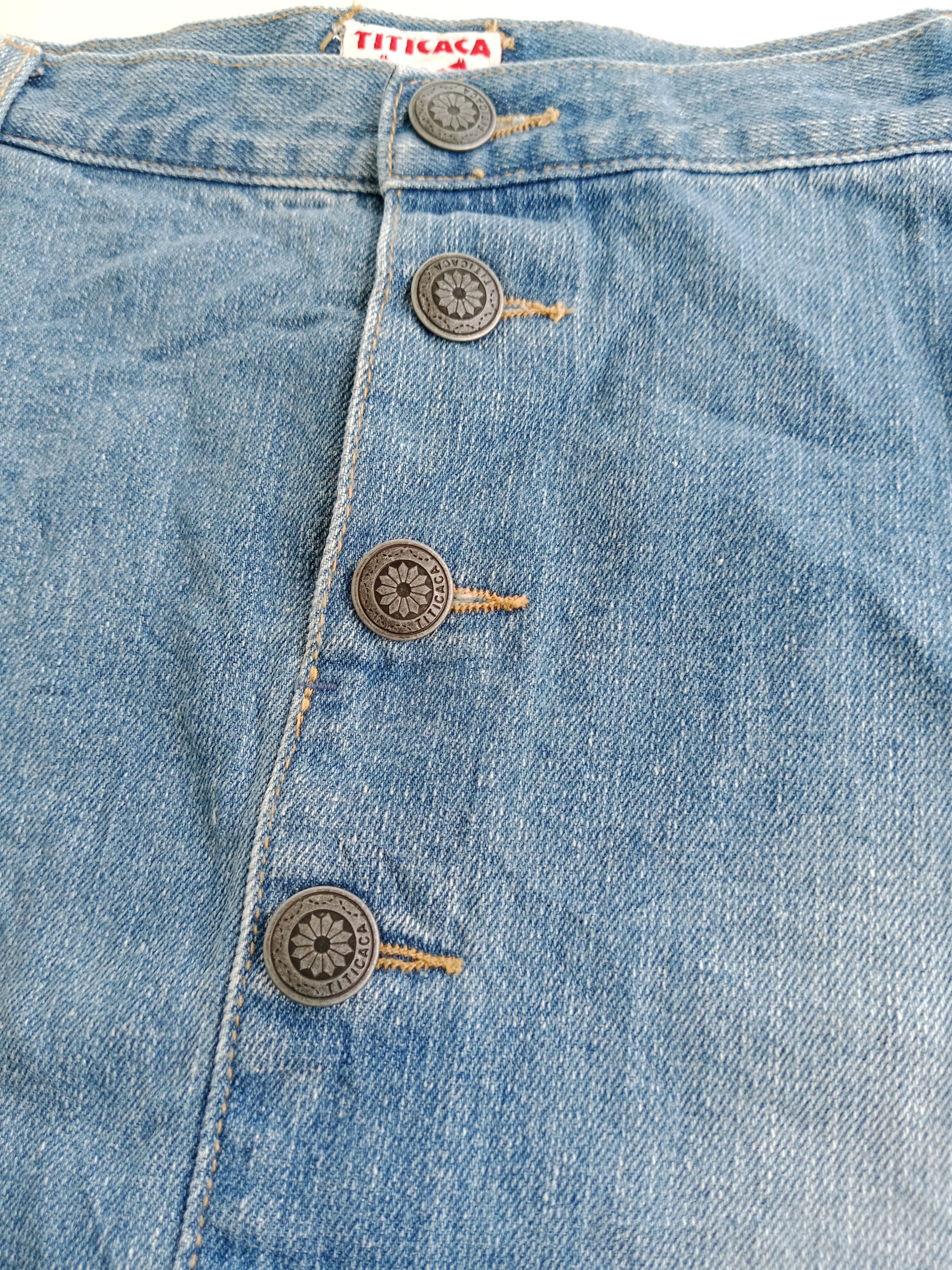 Japanese Brand TITICACA Denim Mini Skirt Japanese Brand Size 30" / US 8 / IT 44 - 6 Thumbnail