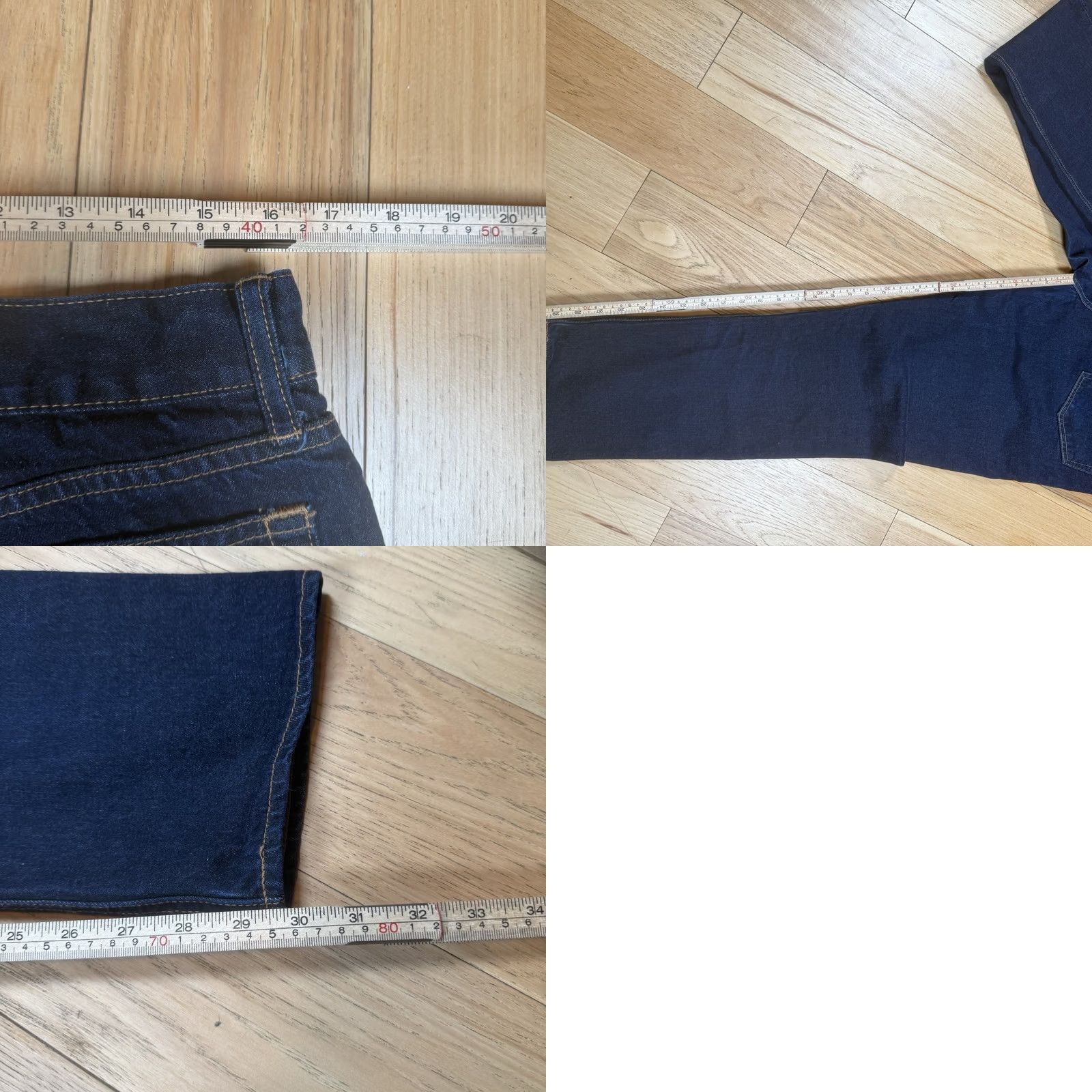 Denime J Crew Mercantile Jeans Mens 32x30 Dark Wash Medium Blue Straight Denim Pants, 34x32 Tag, Regular Size Size US 32 / EU 48 - 8 Thumbnail