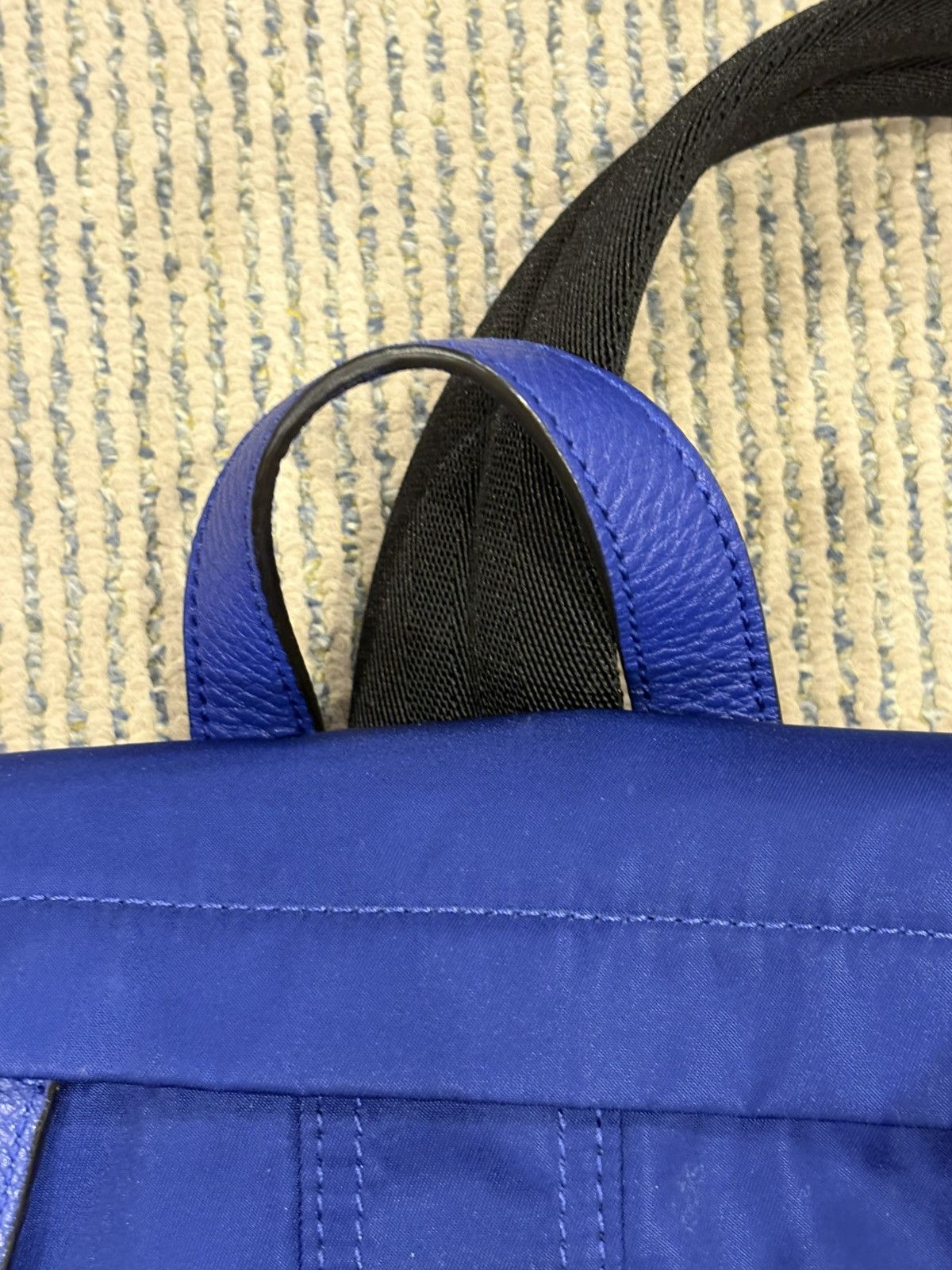 Fendi Blue Nylon Baguette Sling Backpack Size ONE SIZE - 5 Thumbnail