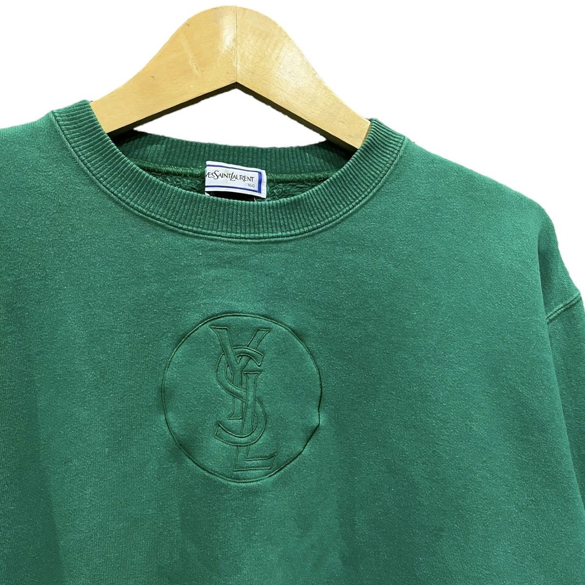 Vintage Vtg Yves Saint Laurent YSL Big Logo Embroidery Sweatshirt Size US M / EU 48-50 / 2 - 4 Thumbnail
