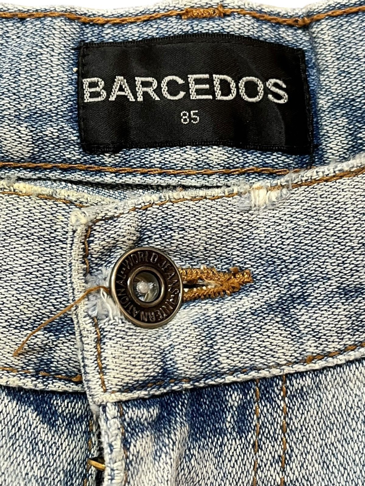 Japanese Brand Vintage Barcedos Faded Ripped Distressed Denim Size US 33 - 5 Thumbnail