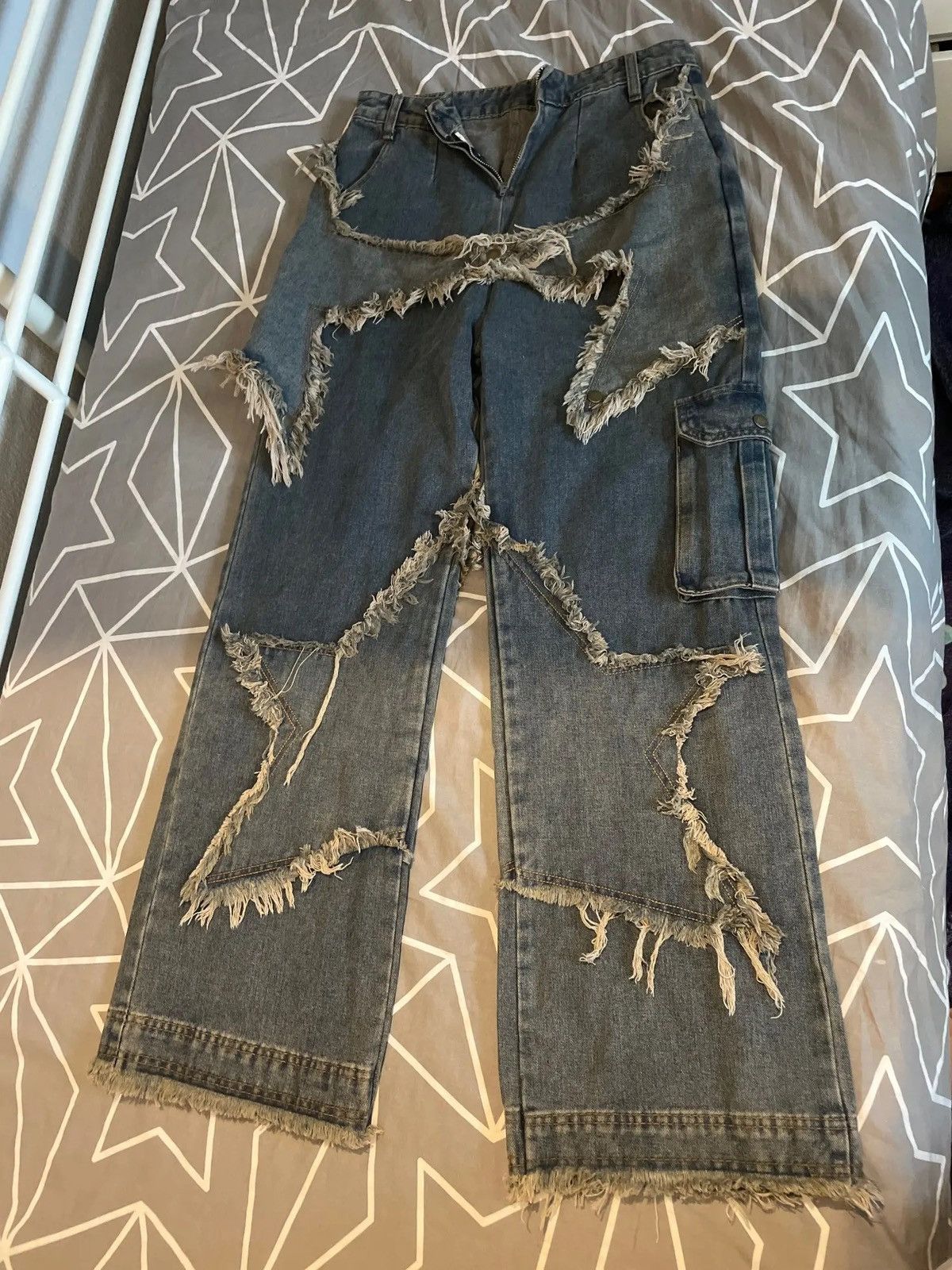 Vintage Jeans high waist wide-leg American straight hip-hop trousers Size 28" / US 6 / IT 42 - 8 Thumbnail