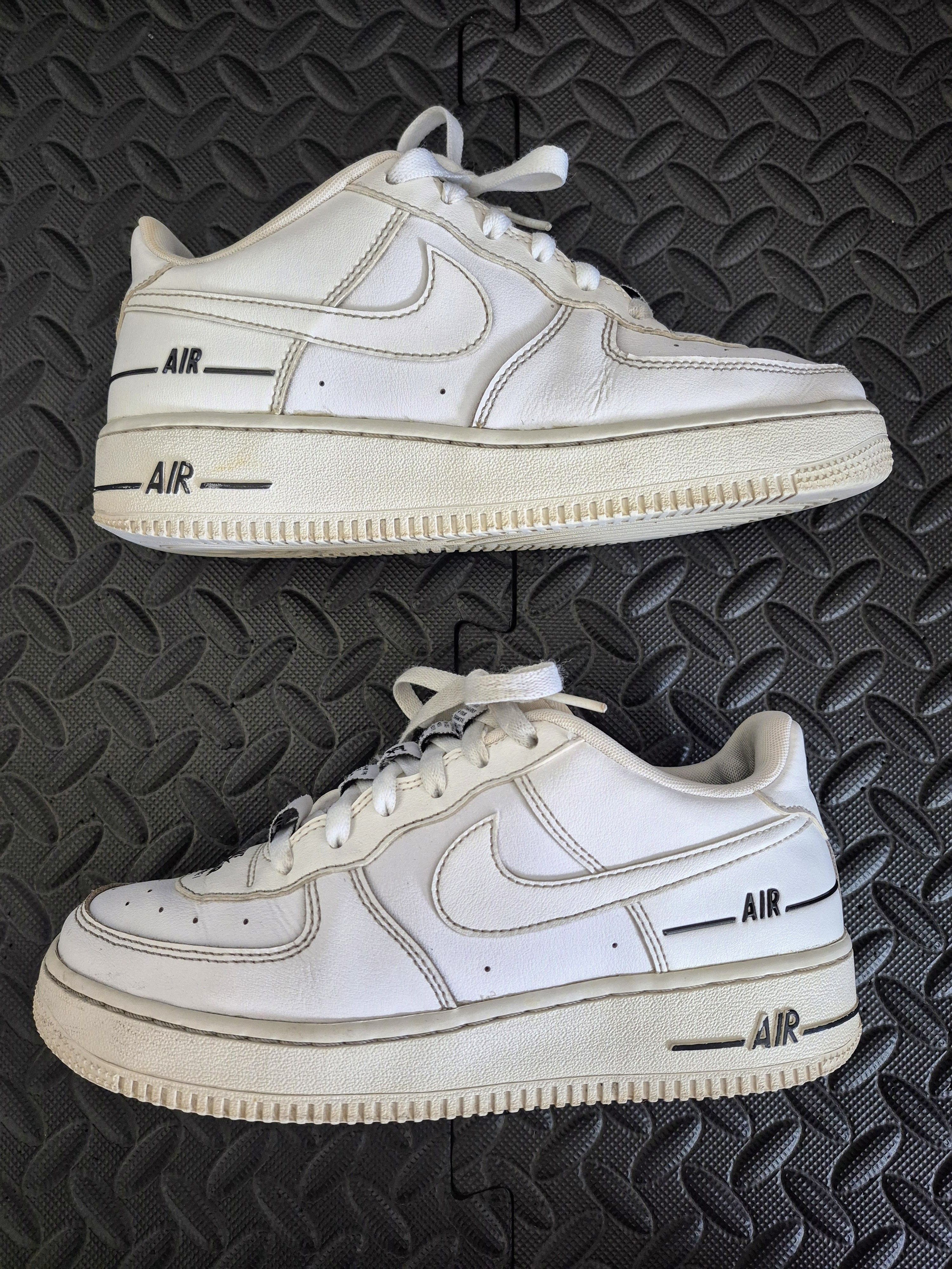 Nike Size 6Y - Nike Air Force 1 LV8 3 WHITE BLACK (GS) Size US 6 / EU 39 - 3 Thumbnail