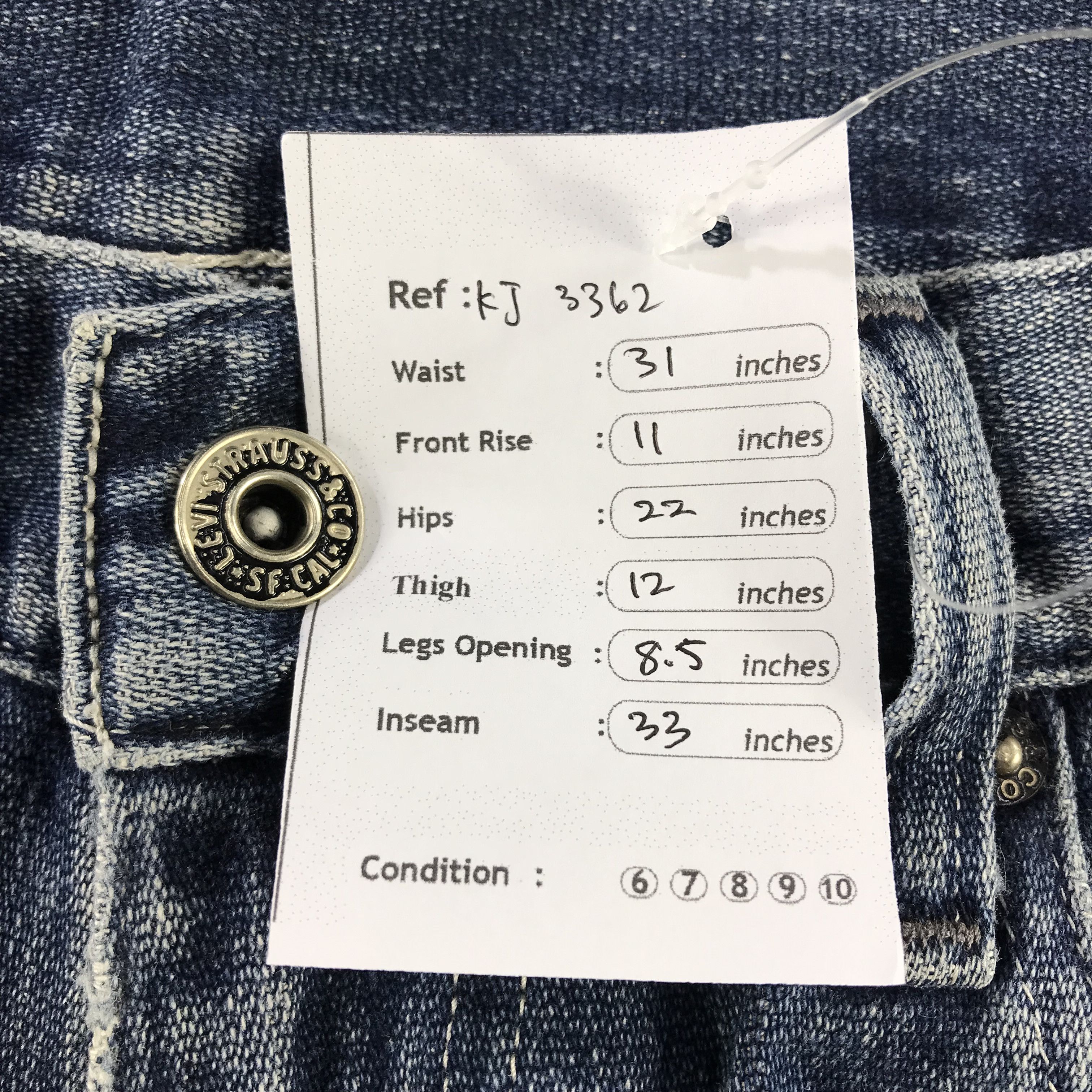 Levi's Vintage Distress Levis 503 Jeans Cargo Denim KJ3362 Size US 30 / EU 46 - 13 Thumbnail