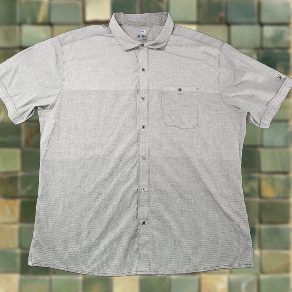 Vintage Kuhl Shirt Mens XL Gray Short Sleeve Button Up Stretch Performance Travel Casual Size US XL / EU 56 / 4 - 1 Thumbnail
