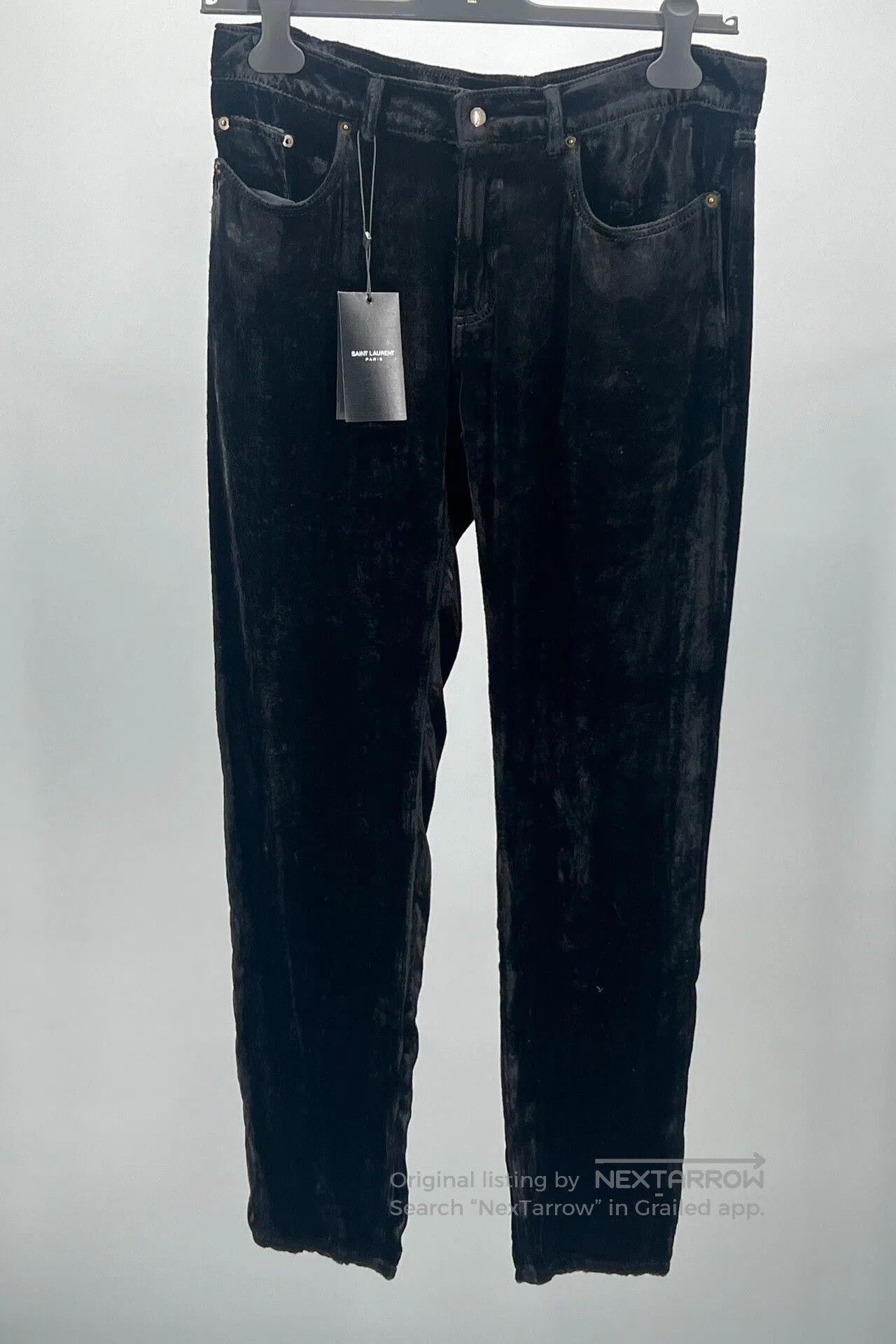 Yves Saint Laurent black silk blend casual pants for men. Size US 33 - 1 Thumbnail