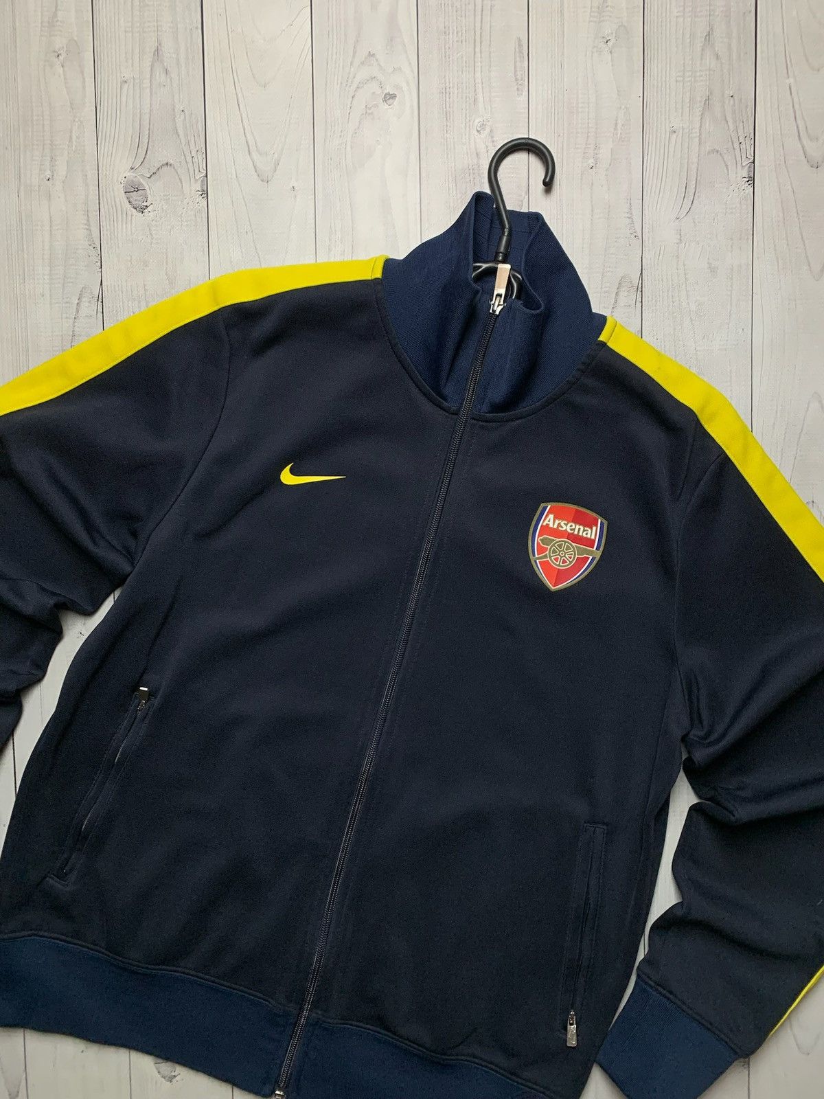 Nike × Vintage Vintage Nike Arsenal soccer track jacket size L logo Size US L / EU 52-54 / 3 - 3 Thumbnail