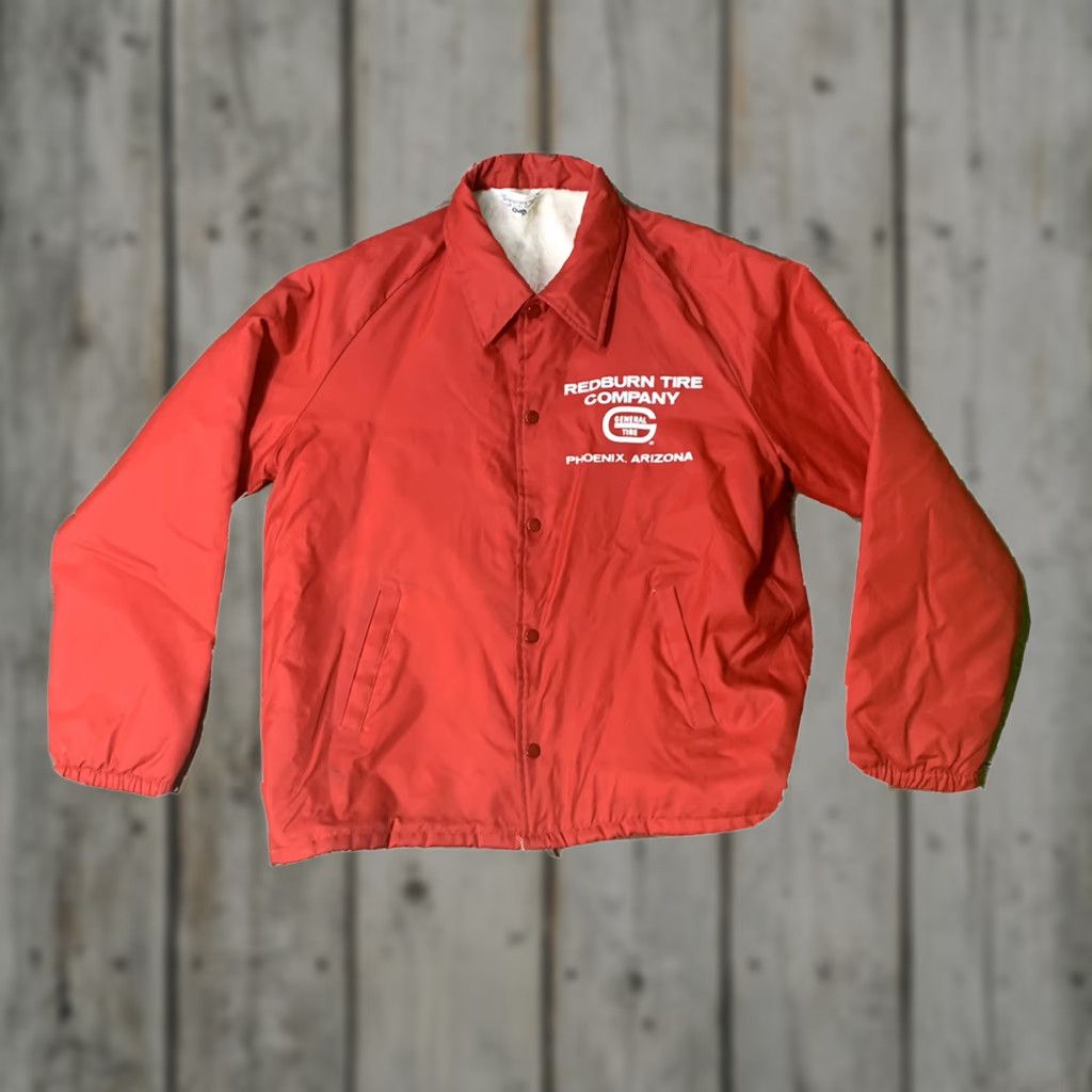 Chalk Line VINTAGE 80s Chalkline Racing Fleece Lined Jacket Men's XL Red Size US XL / EU 56 / 4 - 1 Thumbnail