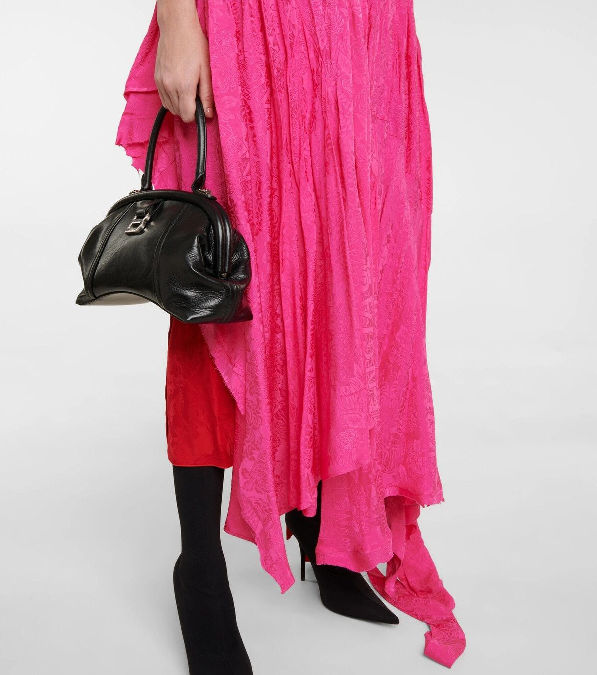 Balenciaga o1la1rc1a1024 Asymmetric Dress in Pink/Red Size XS / US 0-2 / IT 36-38 - 4 Thumbnail